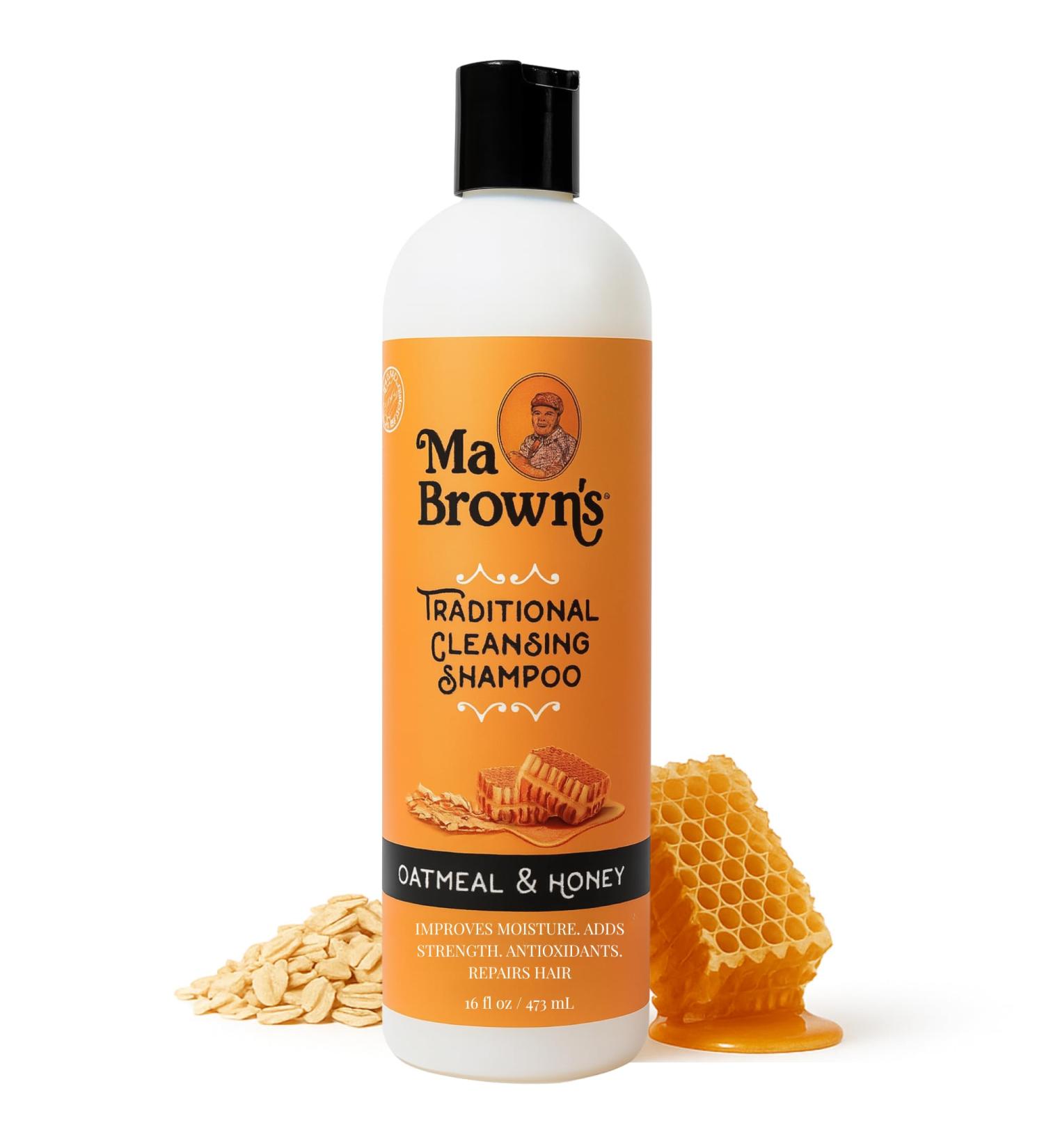 Ma Browns Honey Oatmeal Cleansing Shampoo 16 fl oz repairs hair and adds antioxidants - Buy Online on GoSupps.com