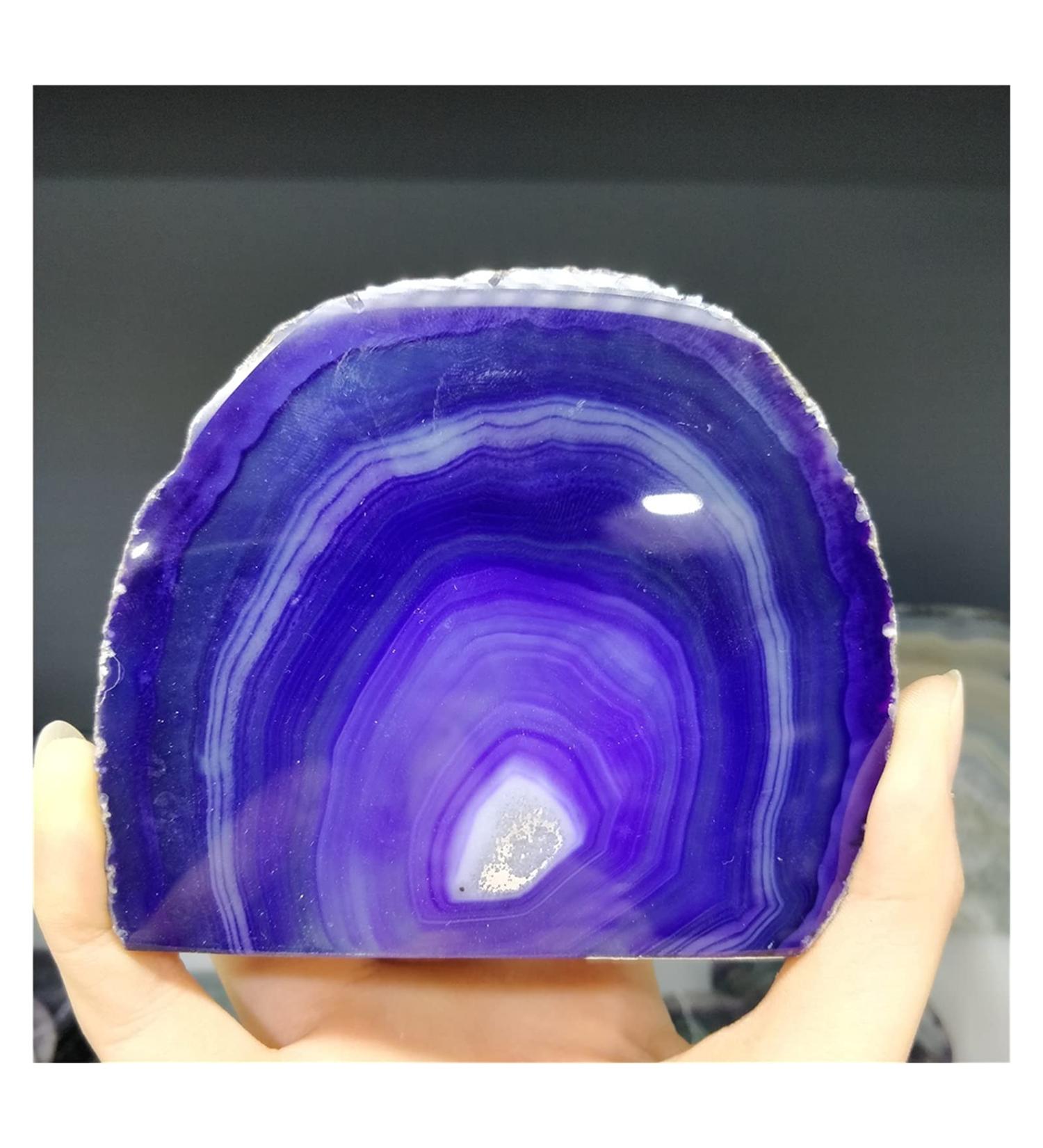 Natural Rough Raw Colorful Agate Half Surface Polishing Furnish and Home Decoration Feng Shui Crystals Stones Modern Ornament Crafts Natural Luster (Size : 750-850g) - Buy Online on GoSupps.com