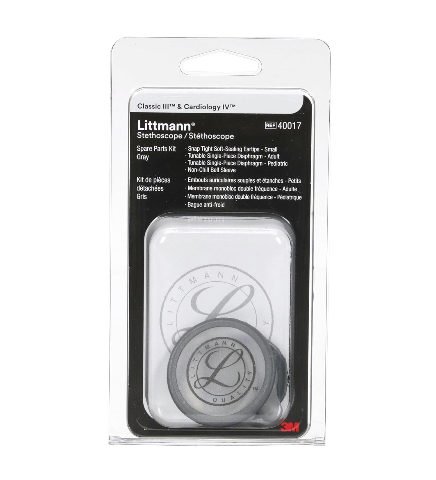 3M Littmann Stethoscope Spare Parts Kit Compatible with Classic III Cardiology IV CORE Digital Chill Bell Sleeve - Gray - Buy Online on GoSupps.com