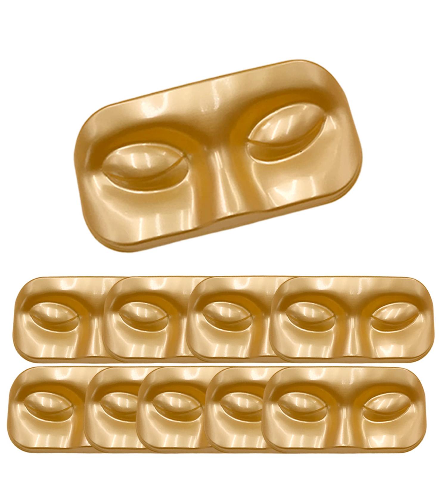 10Pcs Face-Shaped Eyelash Trays - Portable PVC Packaging Box for False Eyelashes | Gold Lash Holder - Buy Online on GoSupps.com