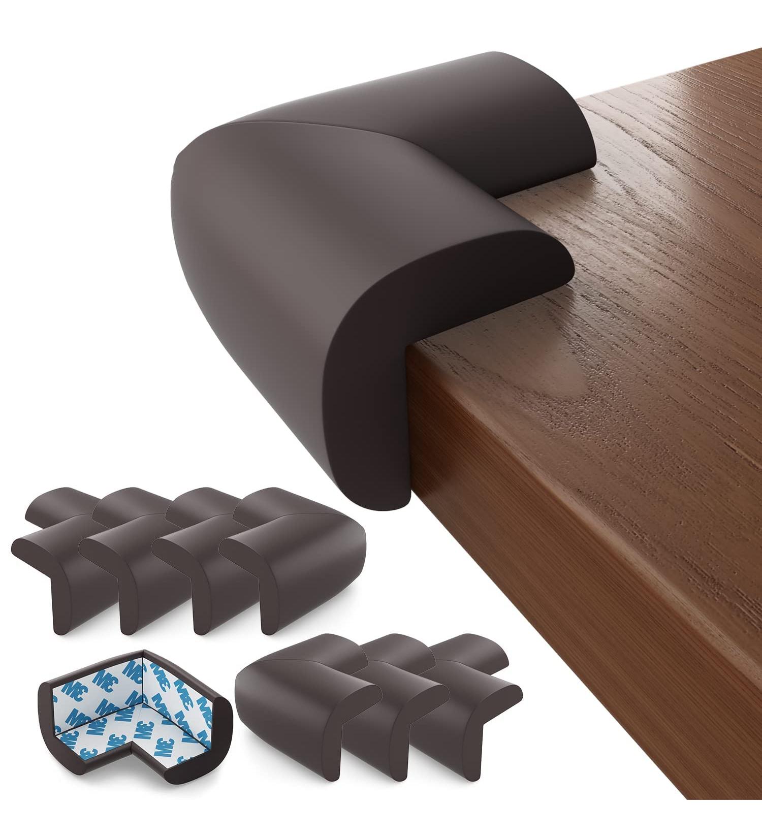 Baby Proofing Table Corner Protectors for Baby Extra Large Size with Pre-Applied Double Sided Tape  Child Safety Furniture Baby Bumpers  8 Pack  Brown Brown X-Large (Pack of 8) - Buy Online on GoSupps.com