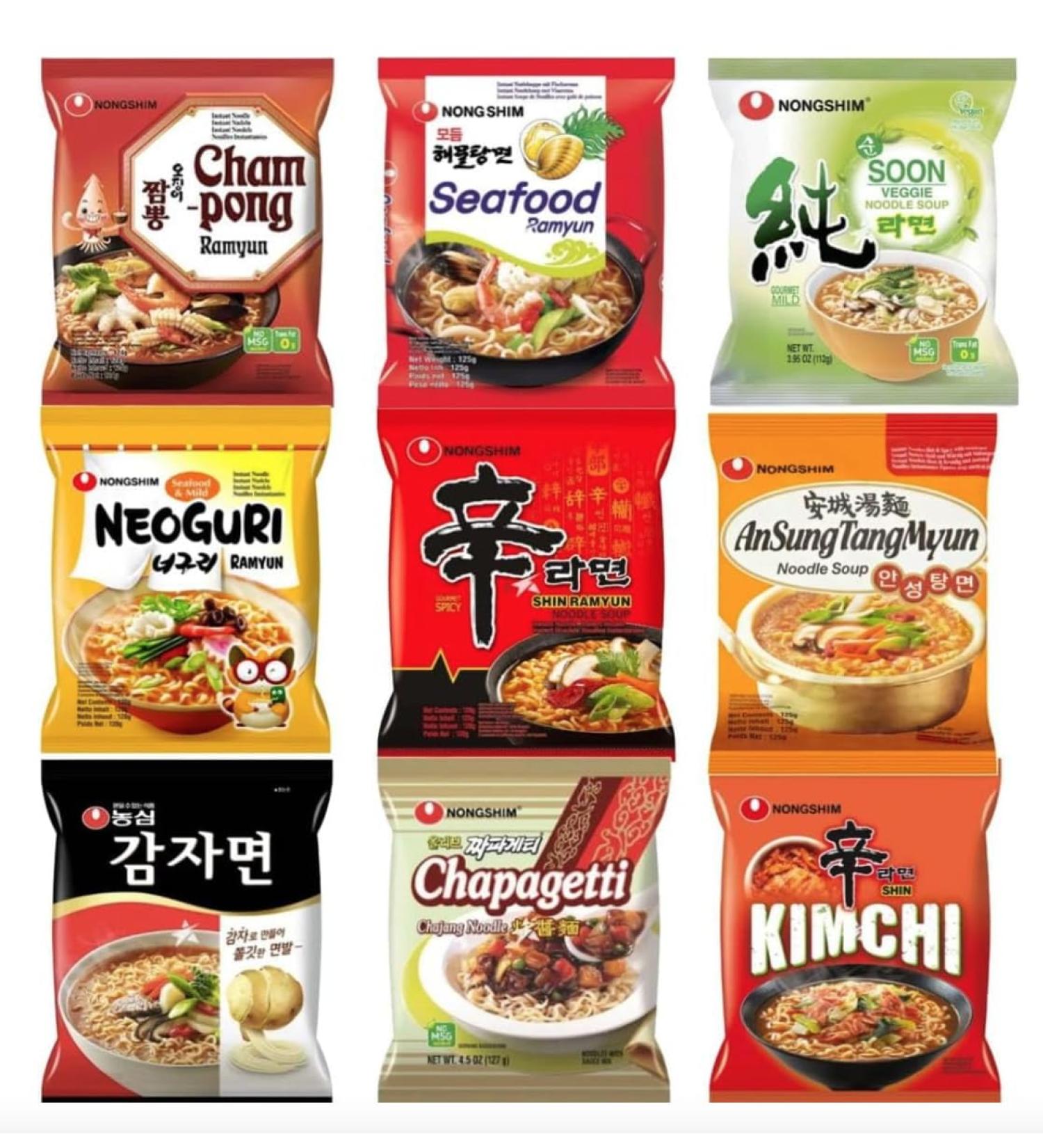 Nongshim SHIN Noodles Soup Ramyun and Assorted Flavour Ramen (10 Packs with 6 Different Random Flavours) BY SPICEHUB - Buy Online on GoSupps.com