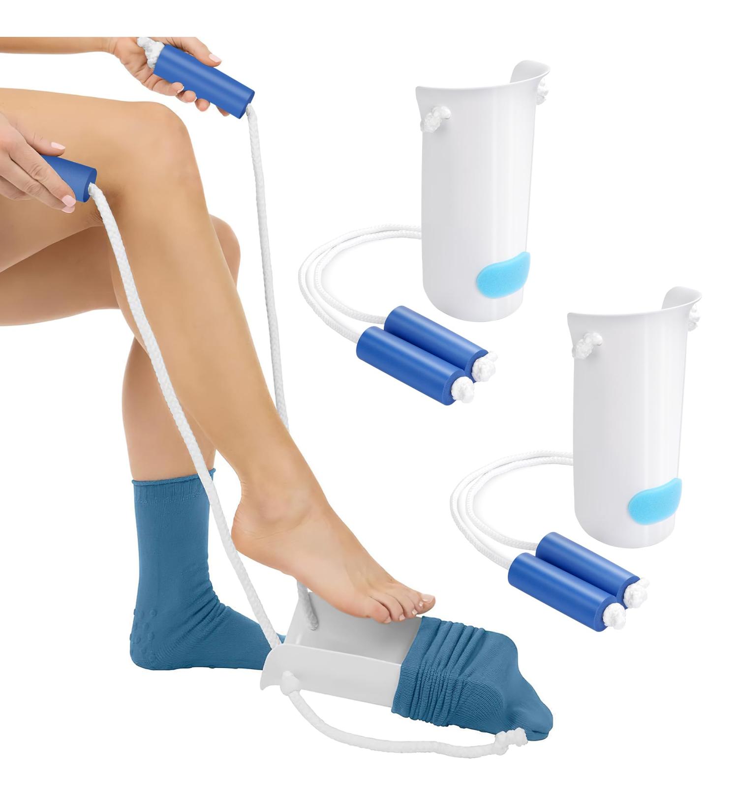 KEKOY U-Shaped Pantyhose & Sock Dressing Aid - 2 White Pieces for Seniors & Post-Surgery Comfort - Buy Online on GoSupps.com