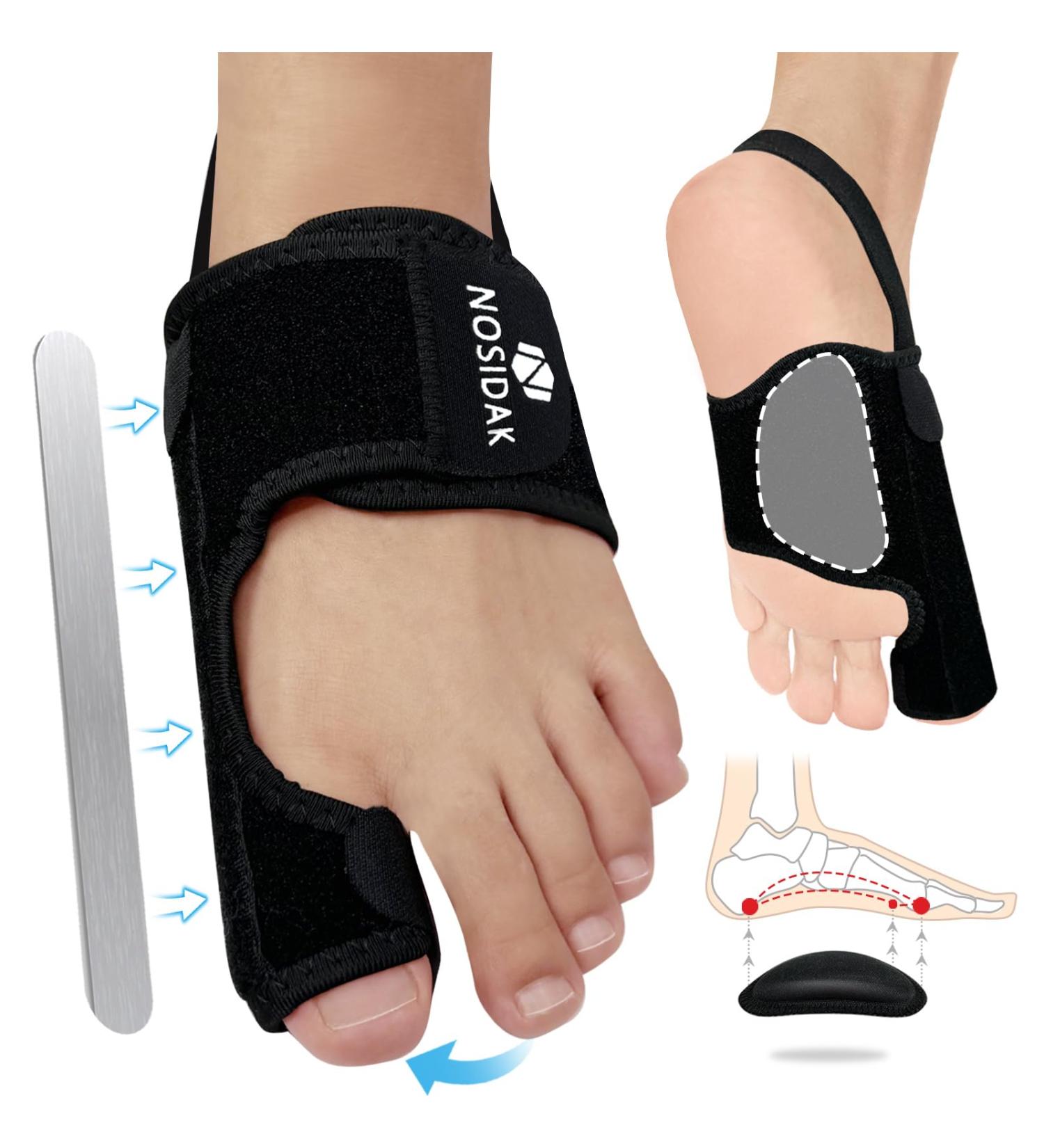 Buy Bunion Corrector with Arch Support - Relief for Plantar Fasciitis Hallux Valgus and Flat Feet | Adjustable Big Toe Straightener for Men & Women - Buy Online on GoSupps.com