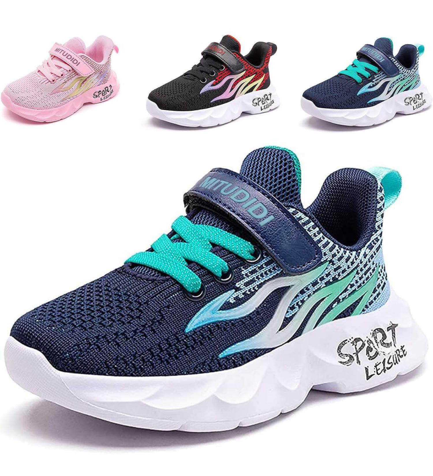 Buy PHMNZip Children's Sneakers | Lightweight Breathable Sports Shoes for Boys & Girls | Unisex Running & Basketball Shoes (26 EU Blue) - Buy Online on GoSupps.com