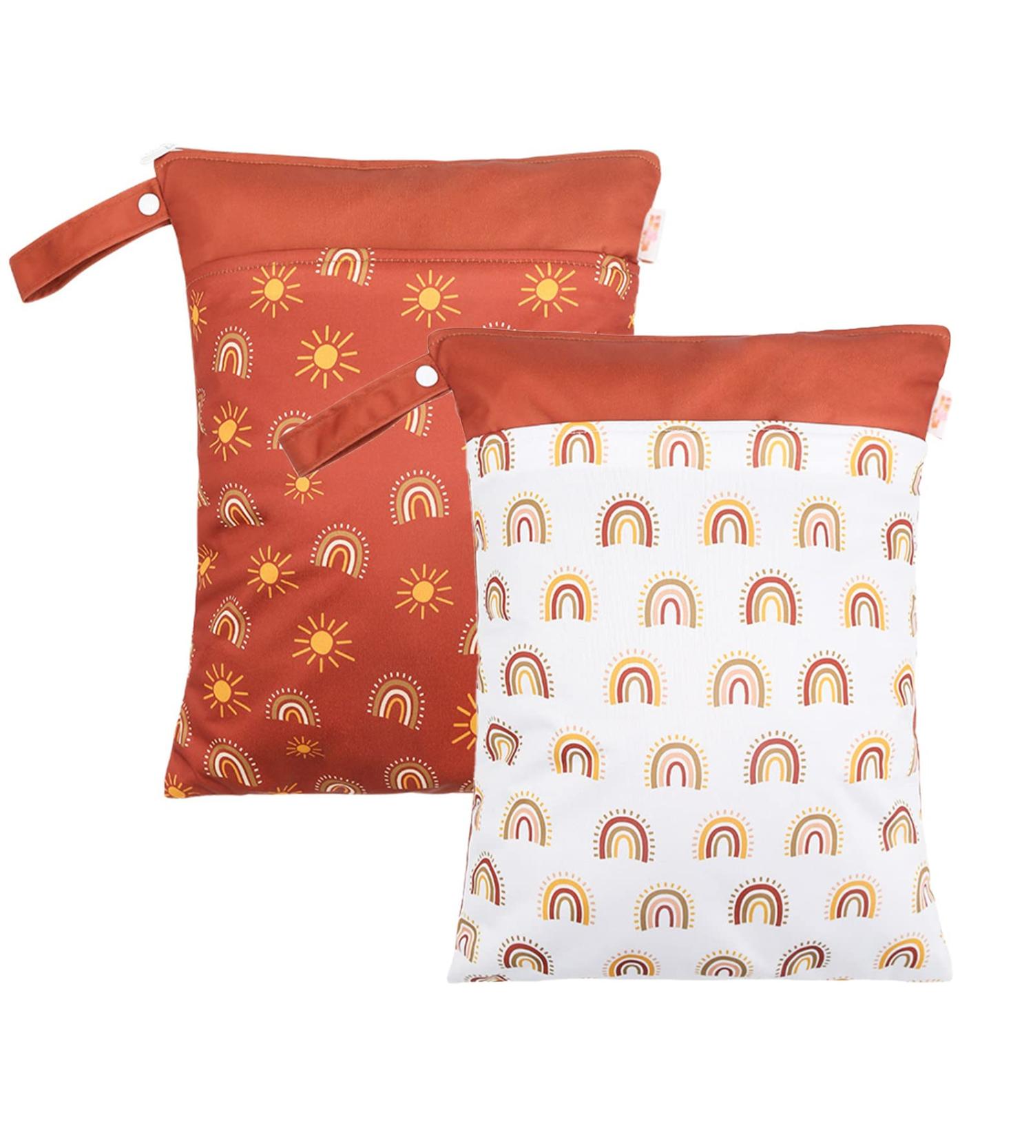 SEAUR Dry Wet Bag - Big Baby Diaper Bag for On-the-Go Kindergarten & Travel | Washable Reusable Zippered Bag for Swimming & Gym - 2 Pieces (30x40cm) - Buy Online on GoSupps.com