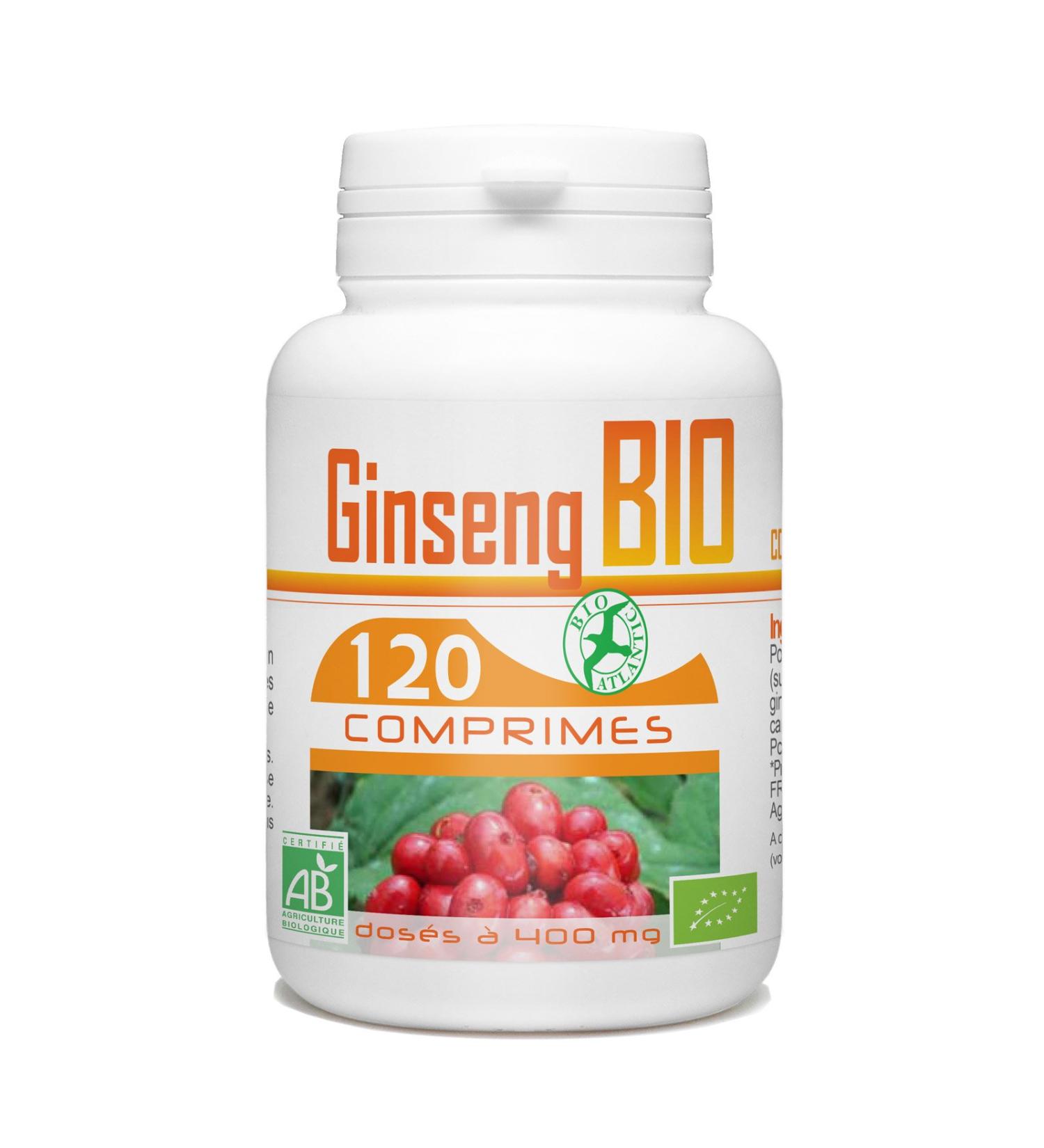 Organic Ginseng - 400 mg - 120 tablets - Buy Online on GoSupps.com