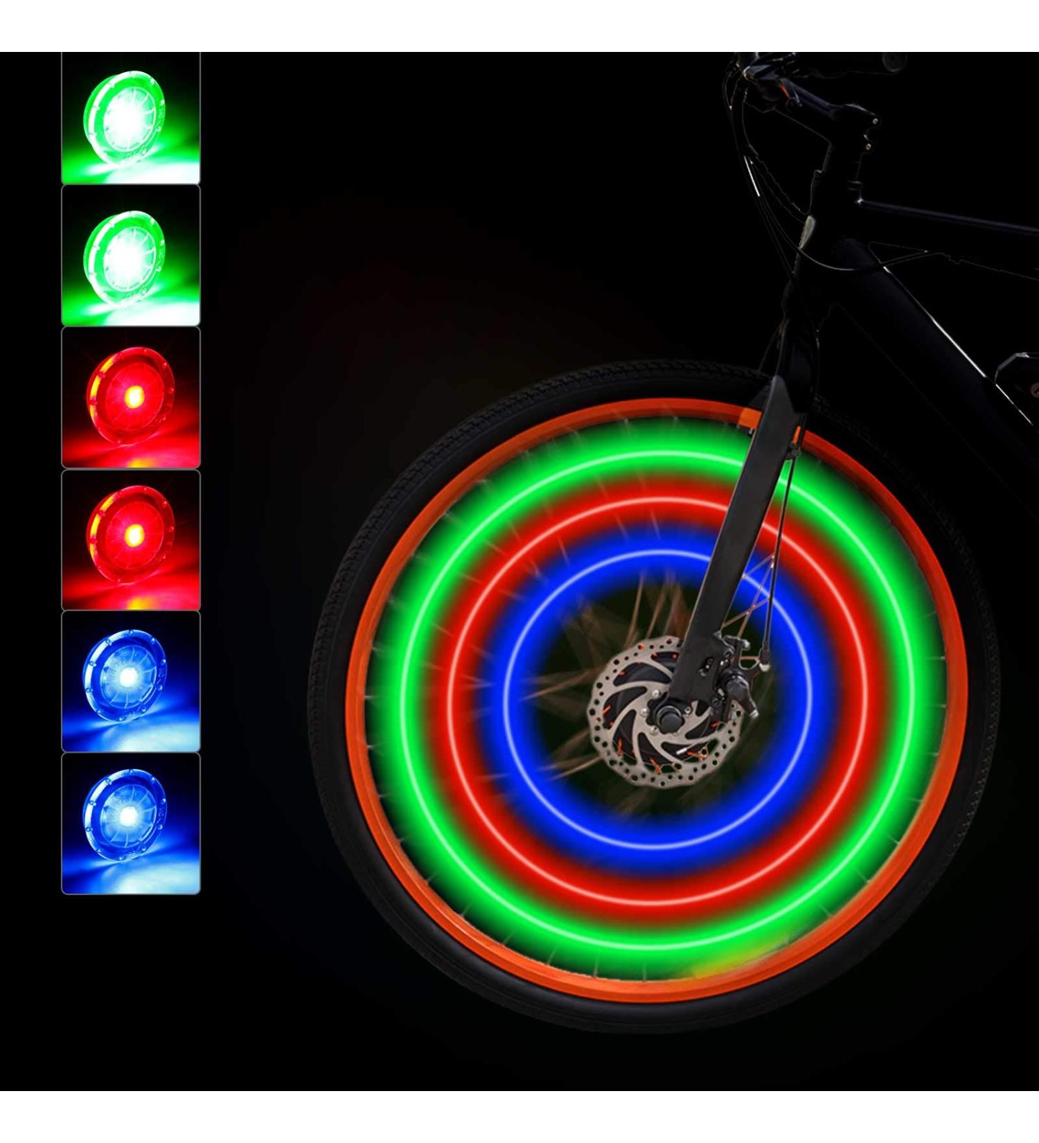 Mudder Bicycle Spoke Lights - Waterproof LED Colorful & Safety Decor | 3 Colors Batteries Included - Buy Online on GoSupps.com