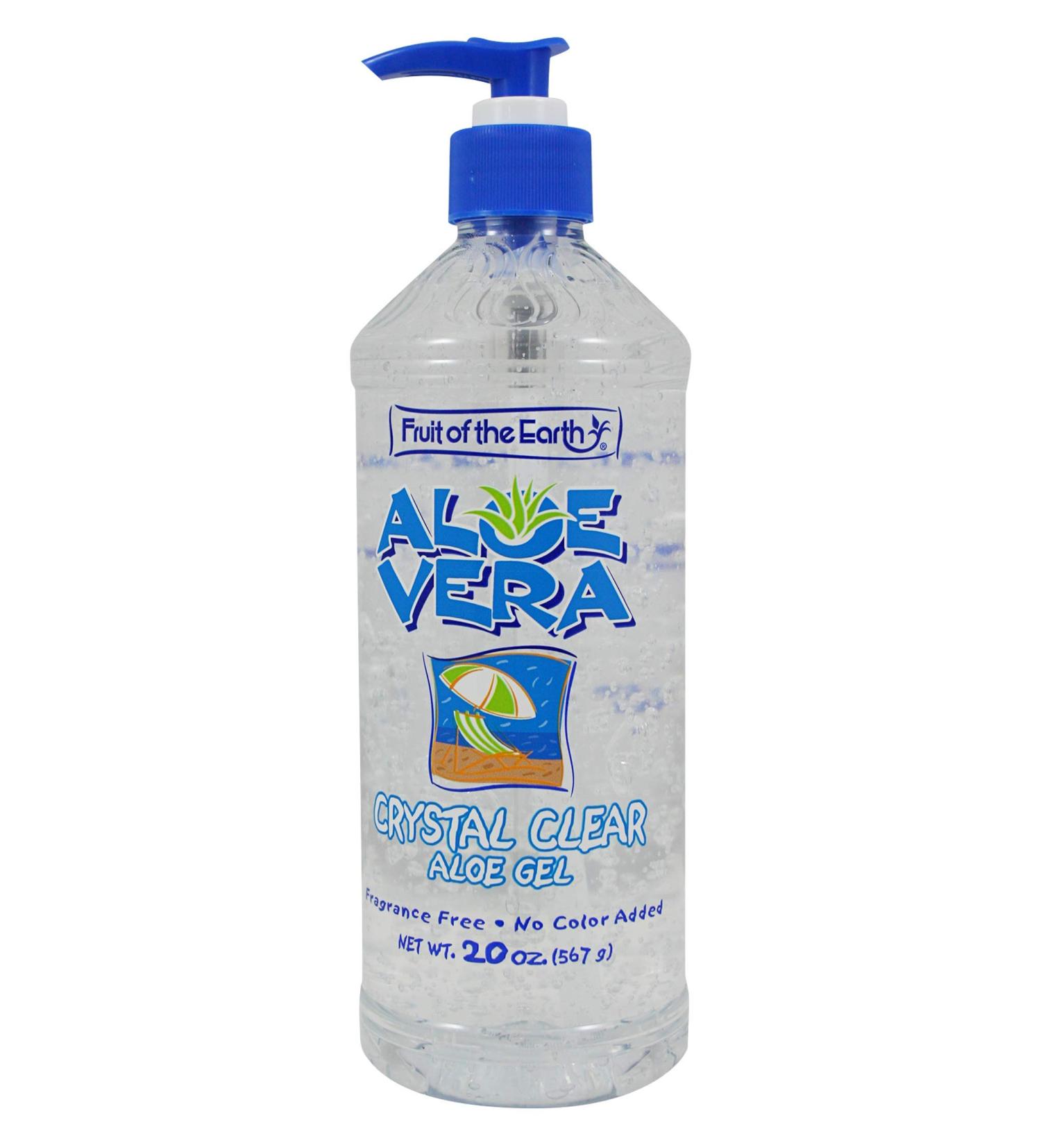 Fruit of the Earth Aloe Vera Crystal Clear Aloe Gel 20 oz (Pack of 2)