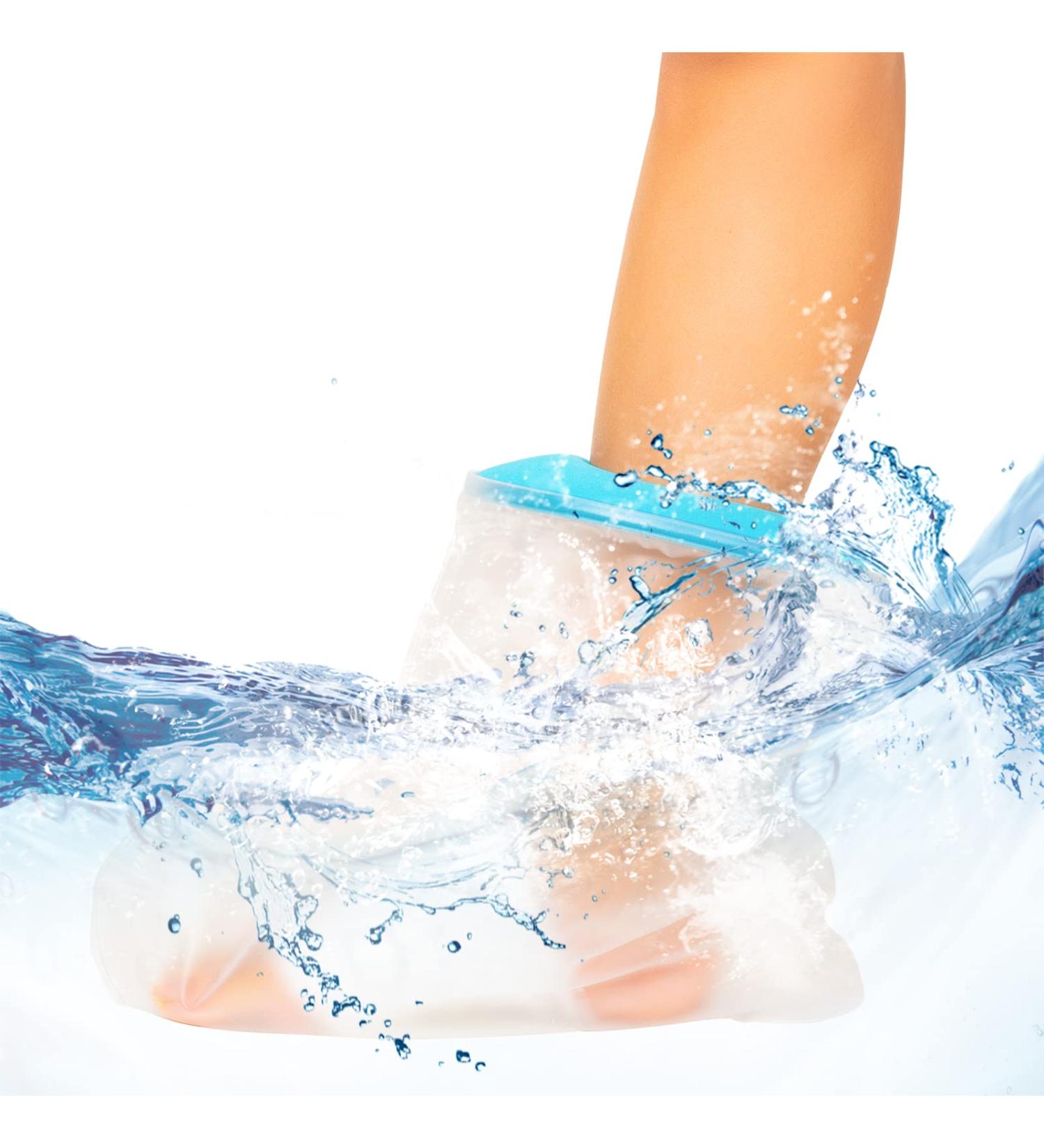 Waterproof Foot Cast Cover - Shower & Bath Protector for Broken Foot - Reusable, Watertight & Clear Design for Adults - Buy Online on GoSupps.com
