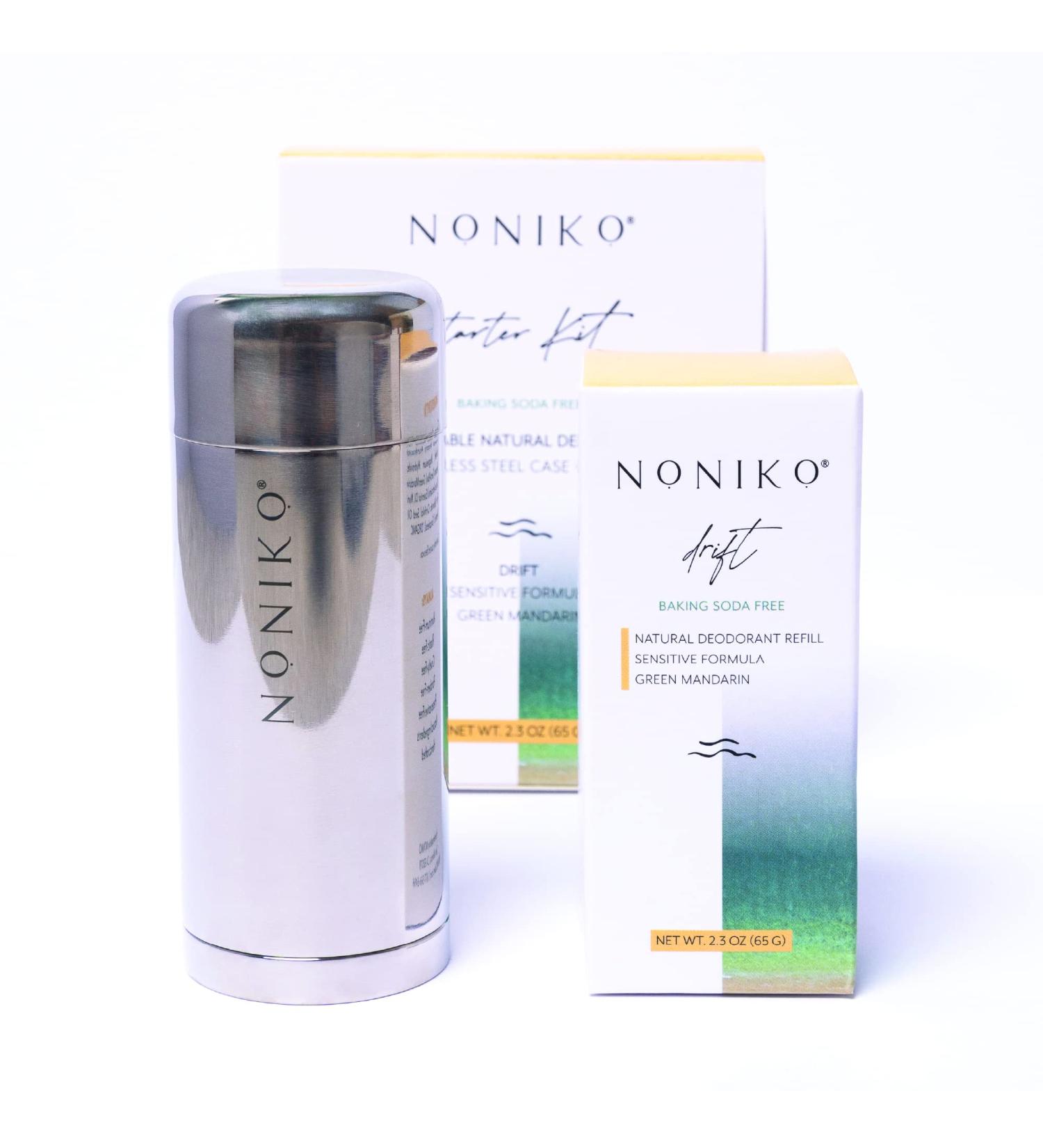 Natural Deodorant - DRIFT STARTER KIT - Stainless Steel Container - Aluminum Free Paraben Free Plastic Free - For Men & Women Green Mandarin - Sensitive Formula Drift (Green Mandarin - Sensitive Formula) - Buy Online on GoSupps.com