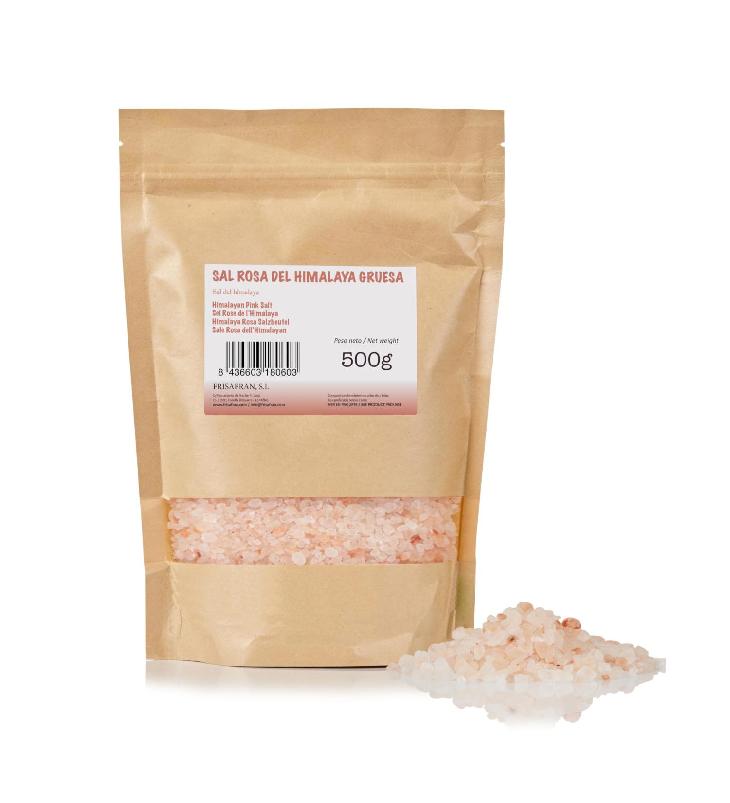 FRISAFRAN | Fine Himalayan Pink Salt 500g | Natural Himalayan Salt | Himalayan pink salt | salt | No additives | Himalayan salt | pink Himalayan salt | coarse salt | regenerating salt | healthy digestion - Buy Online on GoSupps.com