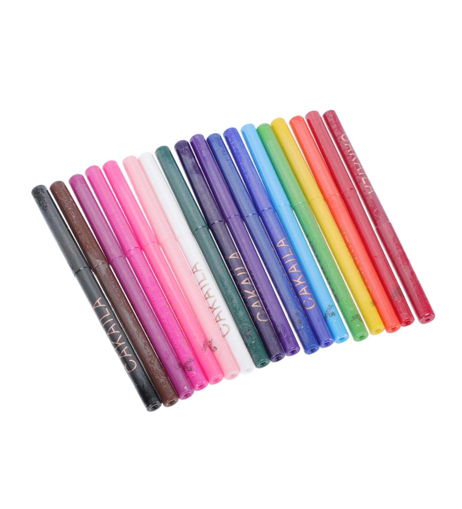 VINTORKY 18pcs Eyeliner Woman Makeup Tools Cosmetics Eye Line Pencils Eyeshadow Pens Eye Shadow Stick Abs - Buy Online on GoSupps.com