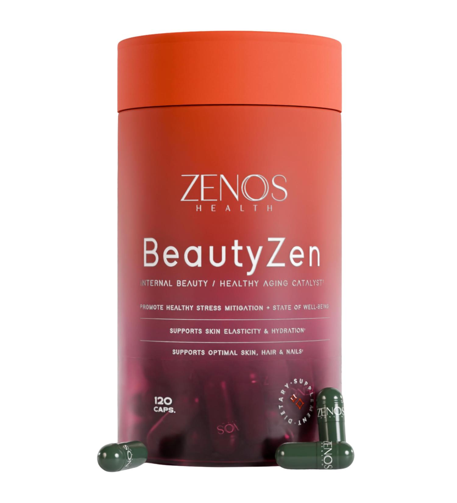 Zenos Health BeautyZen - Beauty Supplement for Hair Growth with DHT Blocker Biotin Collagen Keratin & Antioxidants Supplement Androgen Blocker Anti Aging Keratin Complex - Made in USA 120 Caps - Buy Online on GoSupps.com