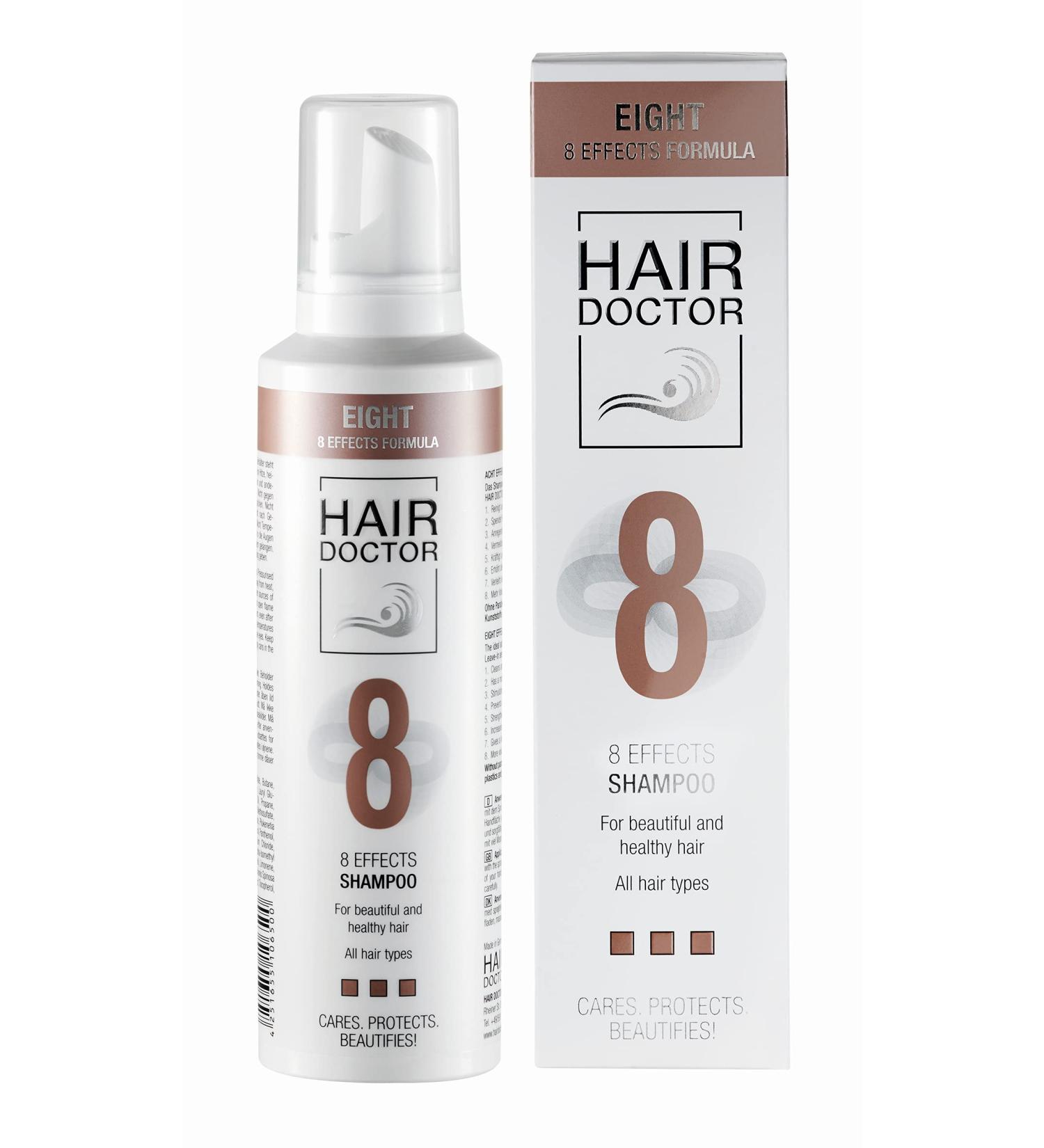 HAIR DOCTOR Eight Shampoo 200 ml to prevent split ends / better detangling / free of parabens microplastics dyes plastics and silicones - Buy Online on GoSupps.com