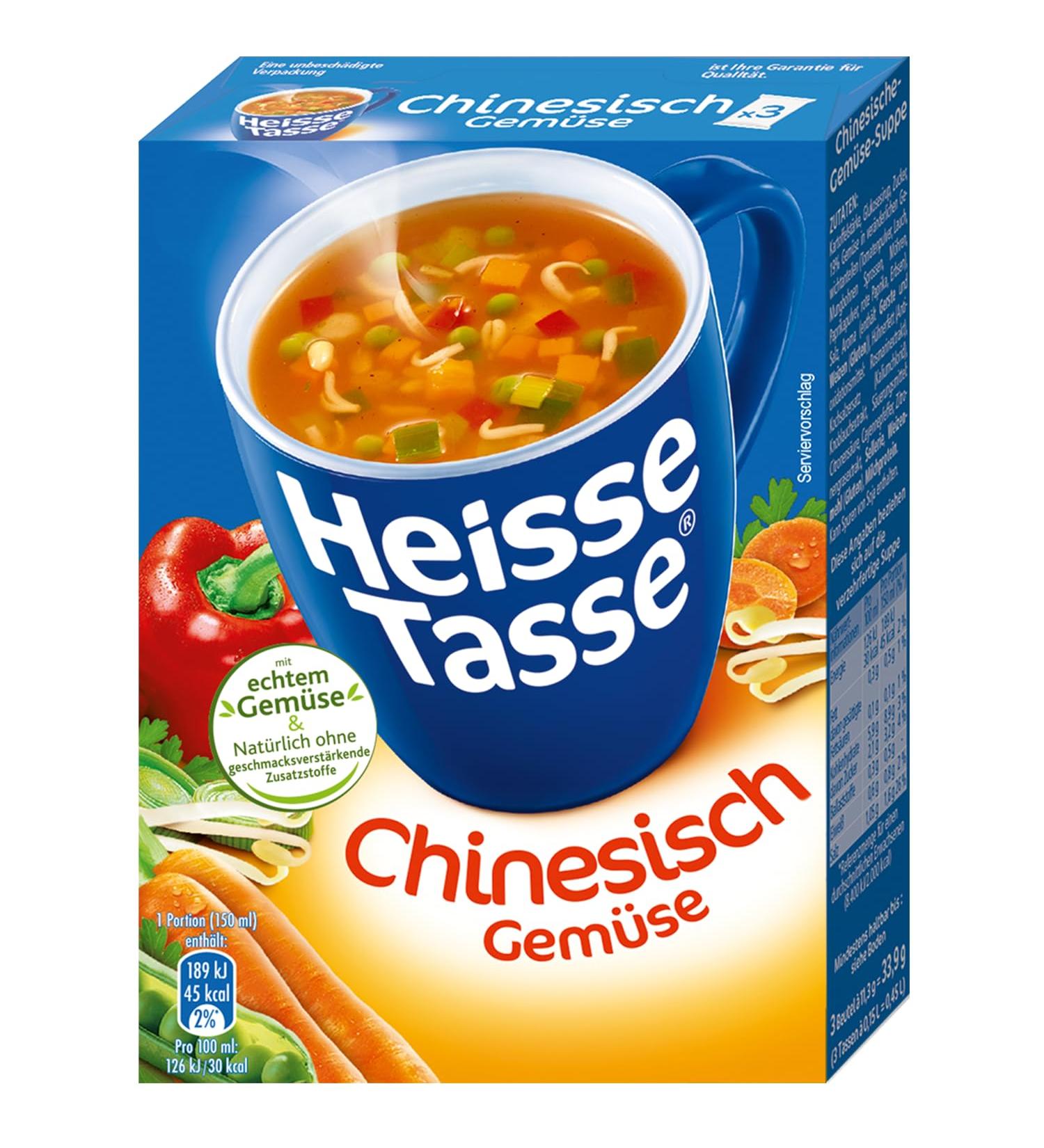 Erasco Hot Cup Chinese Vegetable Soup - Pack of 12 (450 ml Bags) | International Shipping Available - Buy Online on GoSupps.com