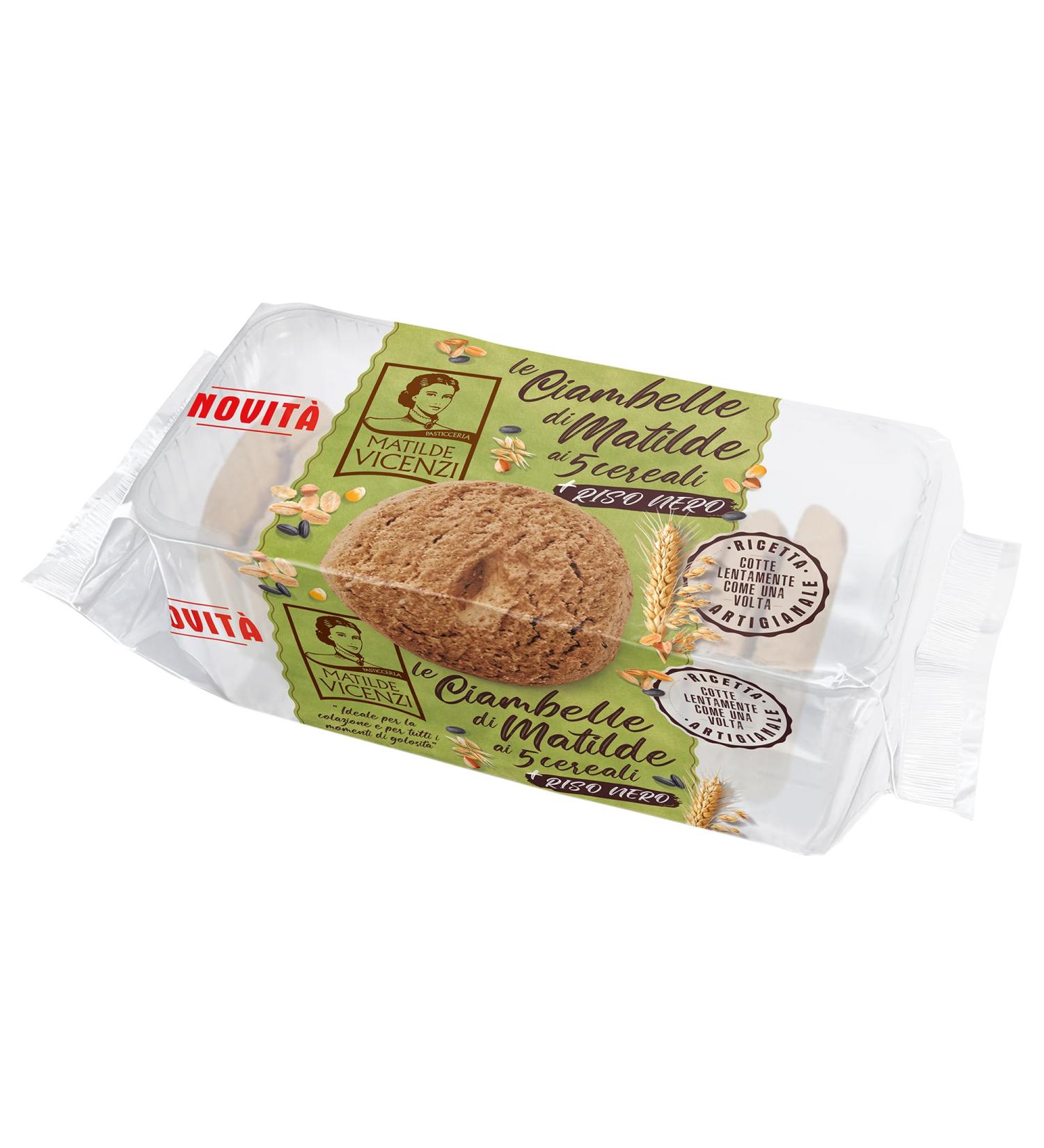 Matilde Vicenzi Ciambelle ai 5 Cereali e Riso Nero Donuts Donuts with 5 cereals and black rice 200 g