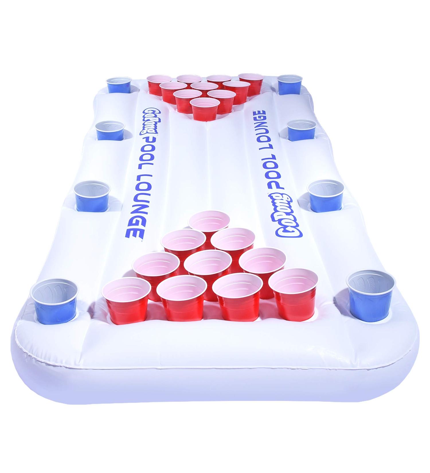 GoPong Pool Lounge Beer Pong Inflatable White Social Floating Game - Buy Online on GoSupps.com