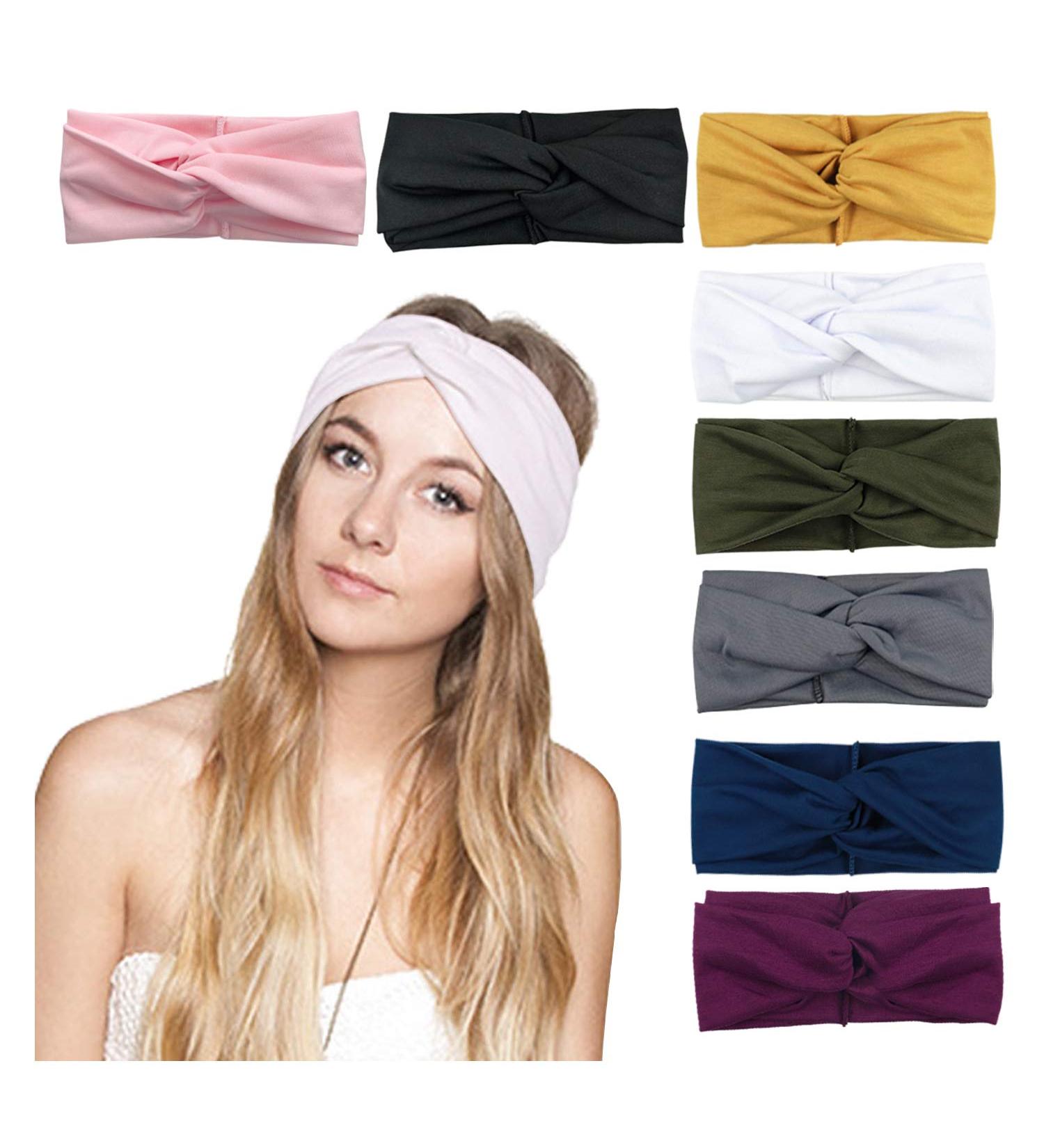 DRESHOW 8 Pack Women s Elastic Headbands - Stylish Turbans & Ruffle Hair Accessories for Girls - Buy Online on GoSupps.com