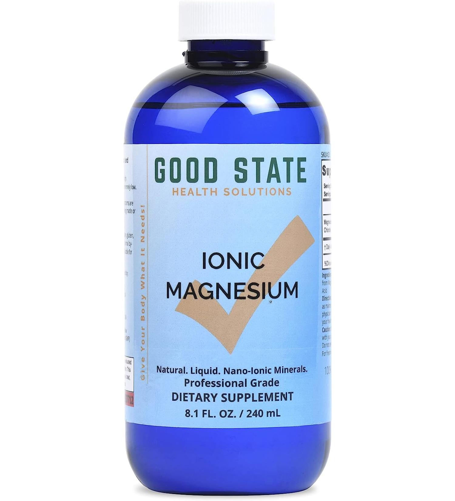 Good State Ionic Magnesium 8 oz - Supports Healthy Chemical & Enzyme Reactions - Buy Online on GoSupps.com