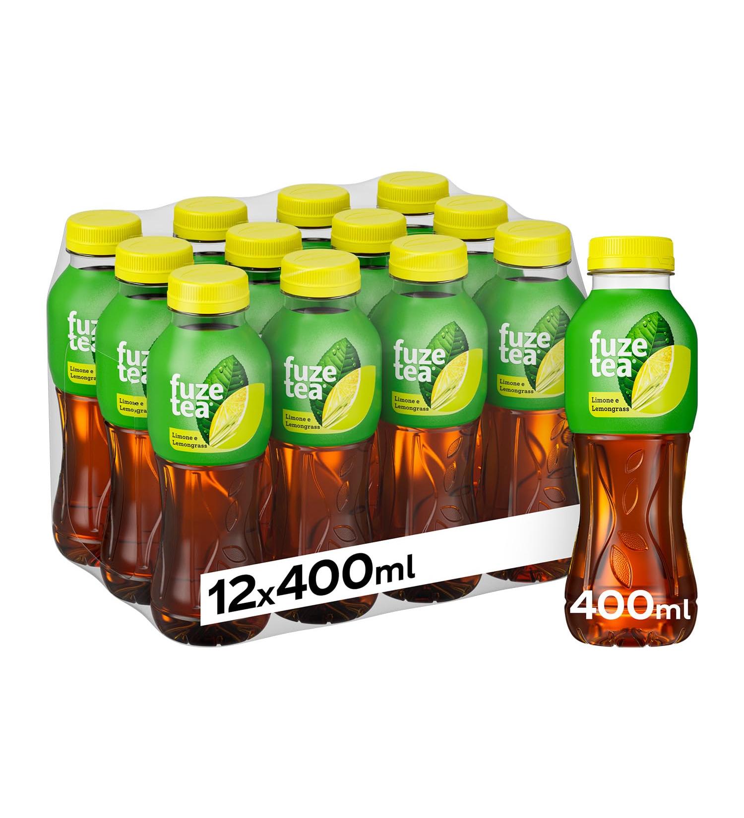  Fuze FuzeTea Lemon and Lemongrass - 12 x 400ml bottles iced lemon tea with a hint of lemongrass in a 10% PET bottle - Buy Online on GoSupps.com