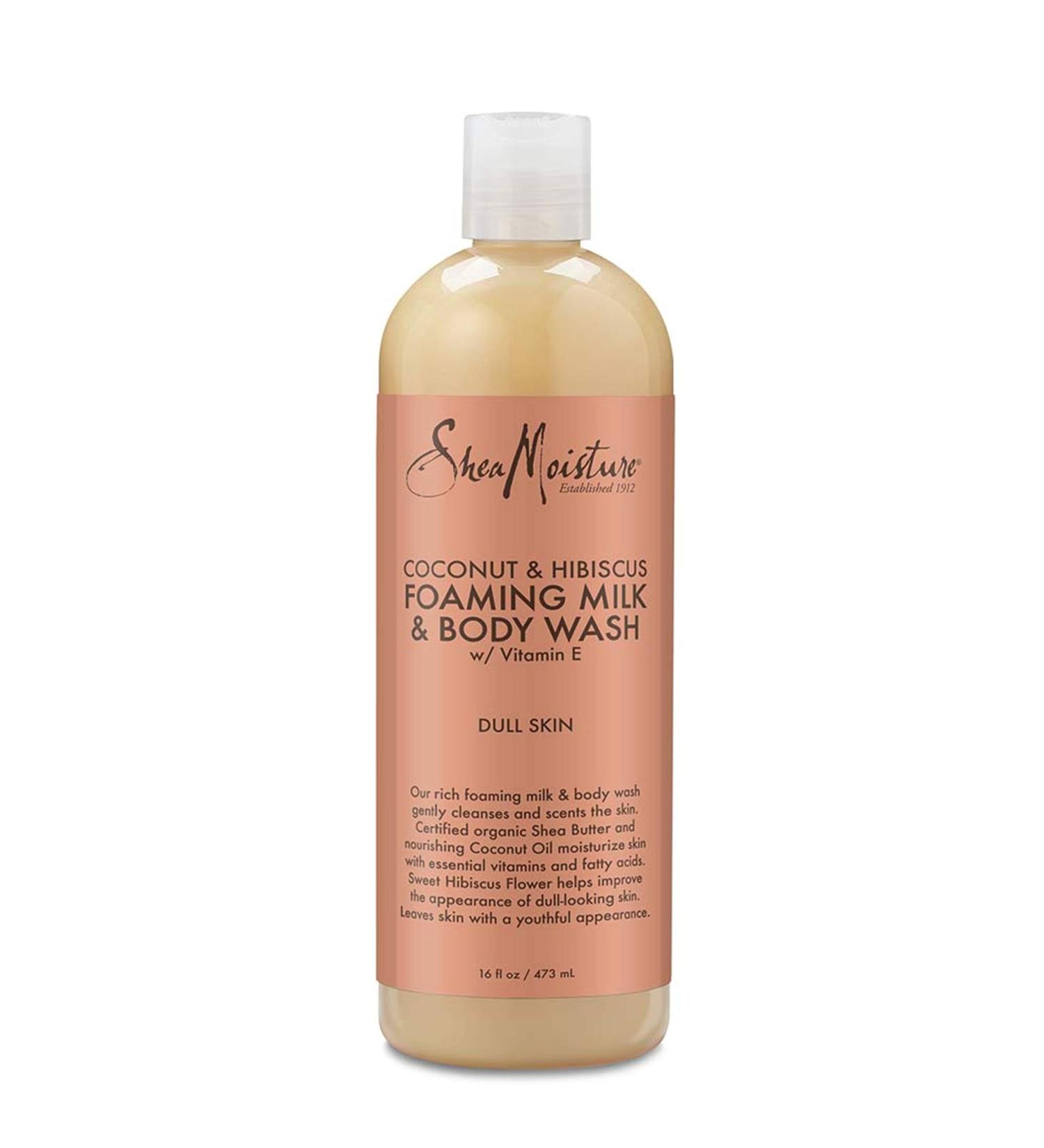 Shea Moisture Coconut & Hibiscus Foaming Milk & Body Wash - Nourishing 16 oz | International Shipping Available - Buy Online on GoSupps.com