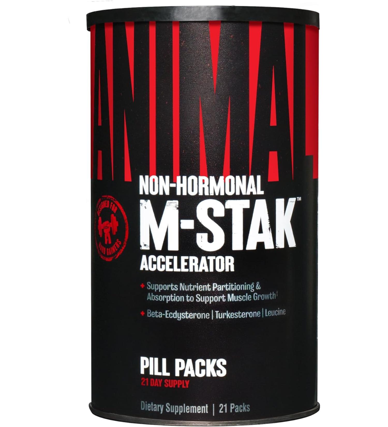 Animal M-Stak 21 Count - Non-Hormonal Muscle Building Stack for Hard Gainers with Energy Complex - Buy Online on GoSupps.com
