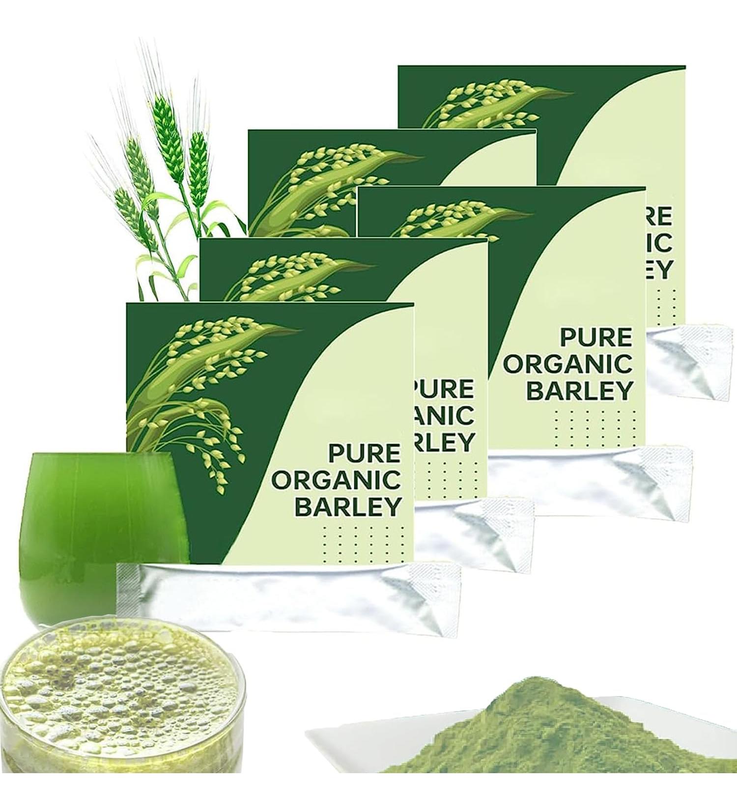 Naveta Barley Grass Powder 100% Pure & Organic -Organic Barley Grass Powder Juice Powder and Pure Powder for Women and Men by Naveta - Vegan-Friendly (5PCS) - Buy Online on GoSupps.com