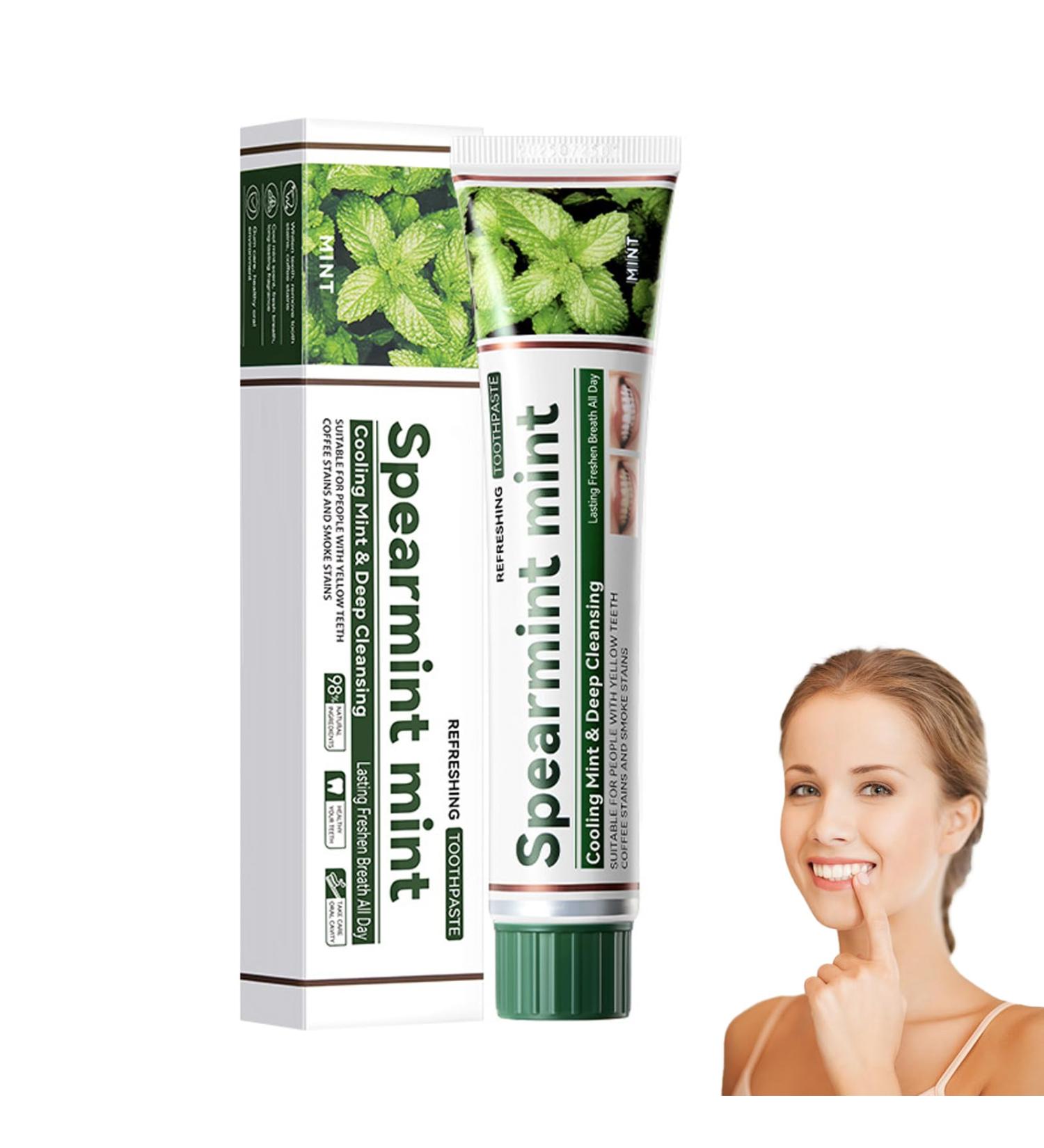 Mint toothpaste 100 g toothpaste with mint flavor and 3in1 protection for strong teeth clean teeth fresh oral care - Buy Online on GoSupps.com