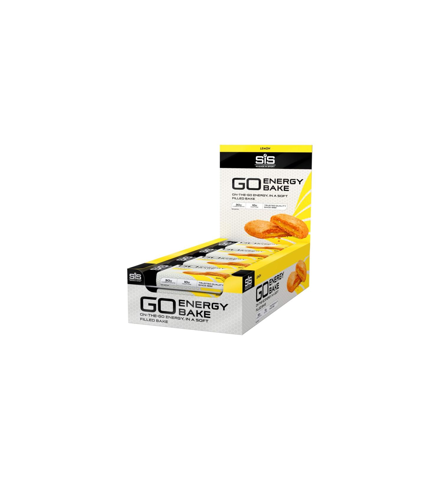 Science in Sport GO Energy Bakes Lemon Flavour - High Carb Soft-filled Energy Snack - 12 Bars (30g Carbs Each) - Pack of 12 - Buy Online on GoSupps.com