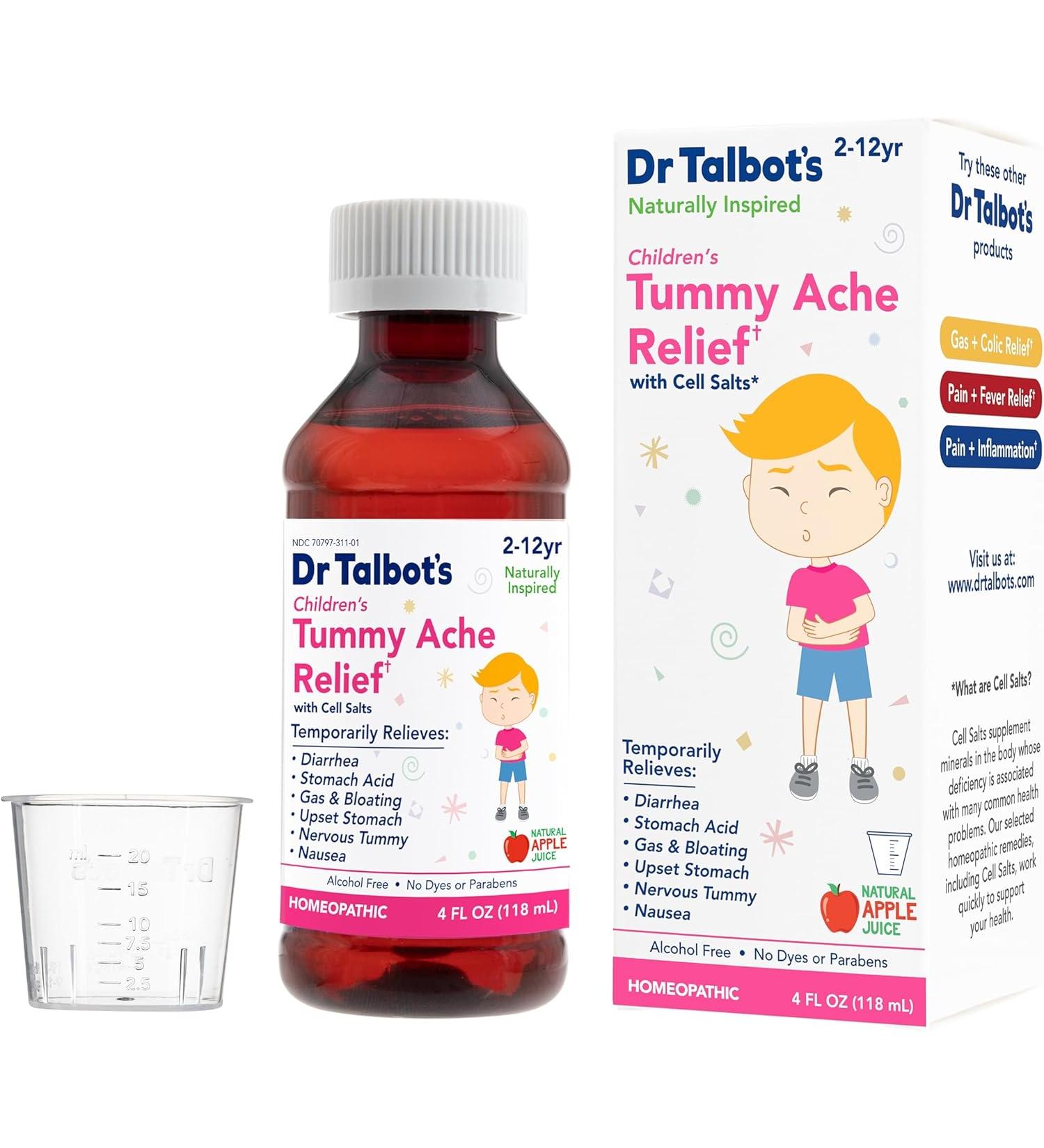 Dr. Talbot's Tummy Ache Relief - Natural Apple Juice Flavor (4 fl oz) for Ages 2-12 Years - Buy Online on GoSupps.com