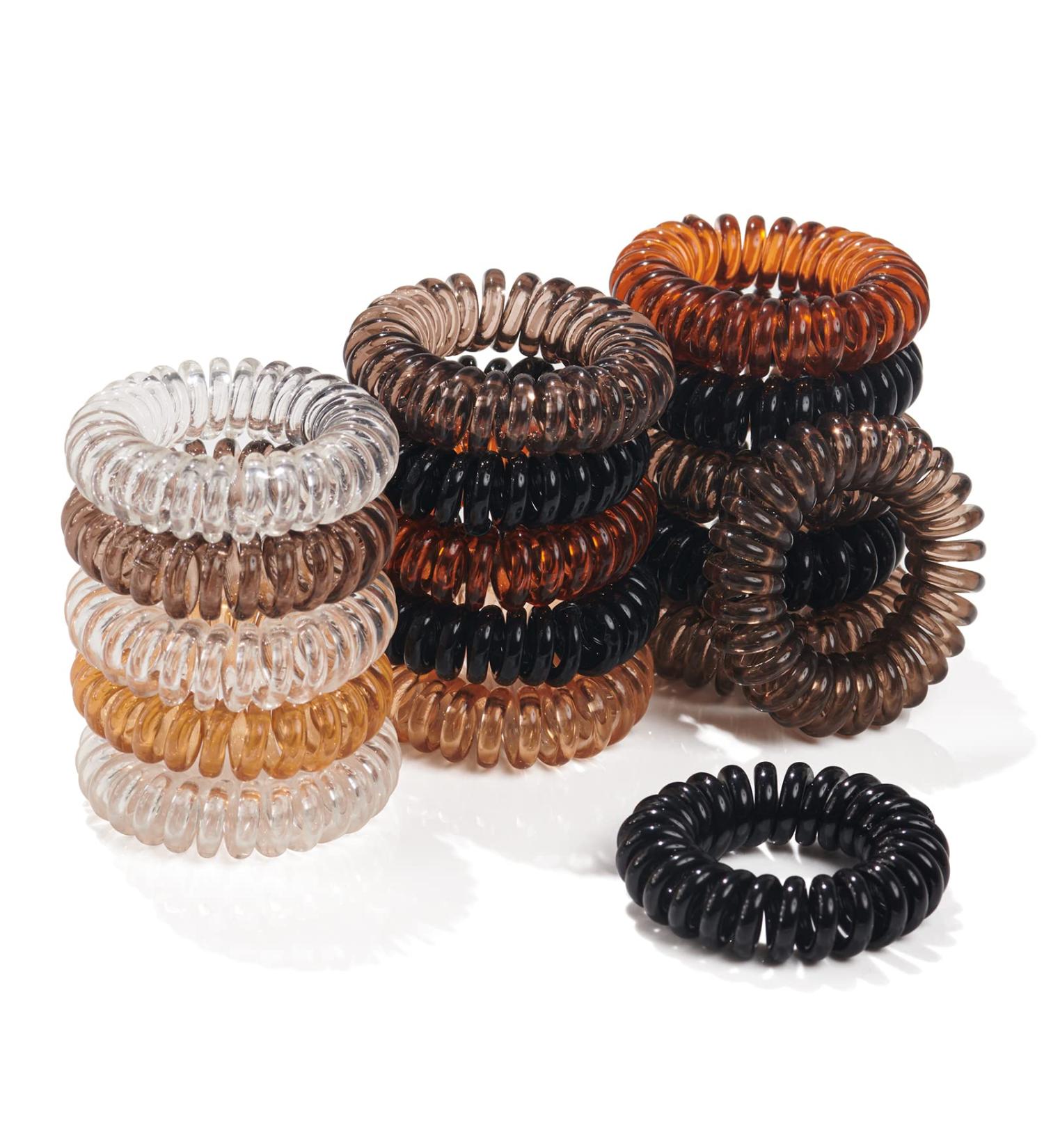 Muior 17 Pack Spiral Hair Ties - No Crease Elastic Coils for Women and Girls - Vibrant Colors - Perfect for Ponytails and Updos - Buy Online on GoSupps.com