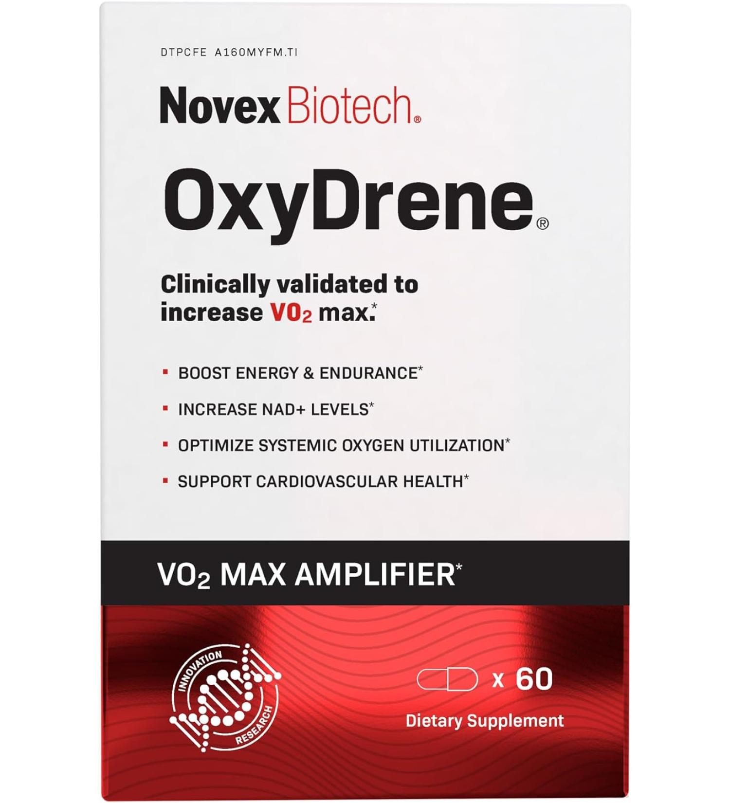 Novex Biotech Oxydrene NAD+ Enhancer - Metabolism & Cardio Support - 60 Capsules - Buy Online on GoSupps.com