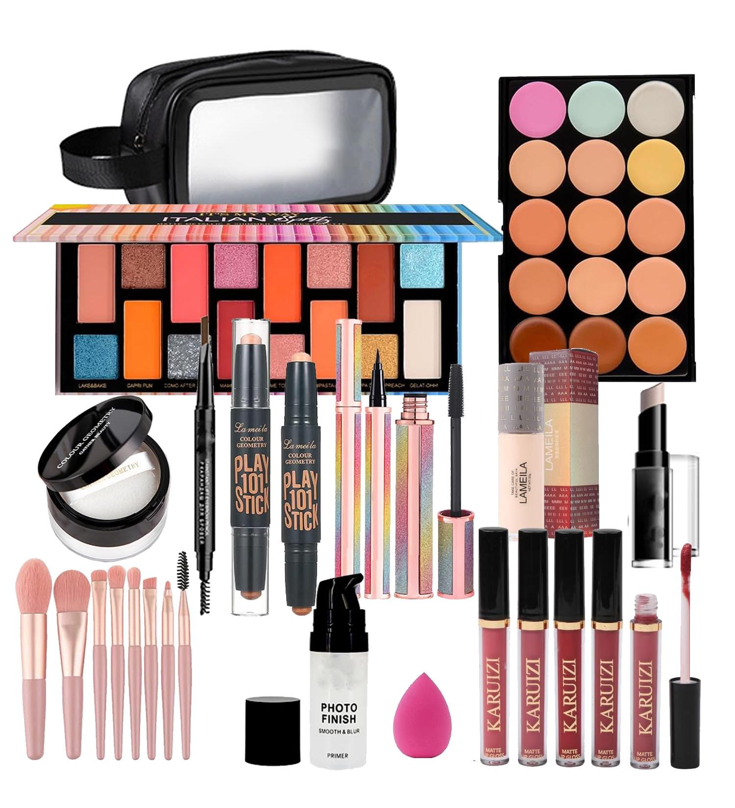 Shop Makeup Sets for Teens & Women | Full Makeup Kit Eyeshadow Palette Concealer Lipgloss & Brushes - Perfect Gift - Buy Online on GoSupps.com
