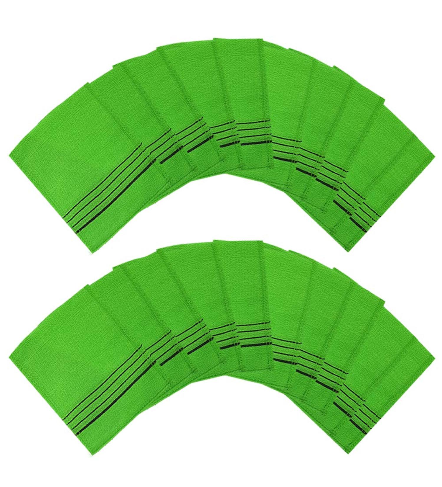 Songwol Towel Korean Exfoliating Scrub Bath Mitten 20pcs - Green 5x6.3 Inch (Pack of 20) - Buy Online on GoSupps.com