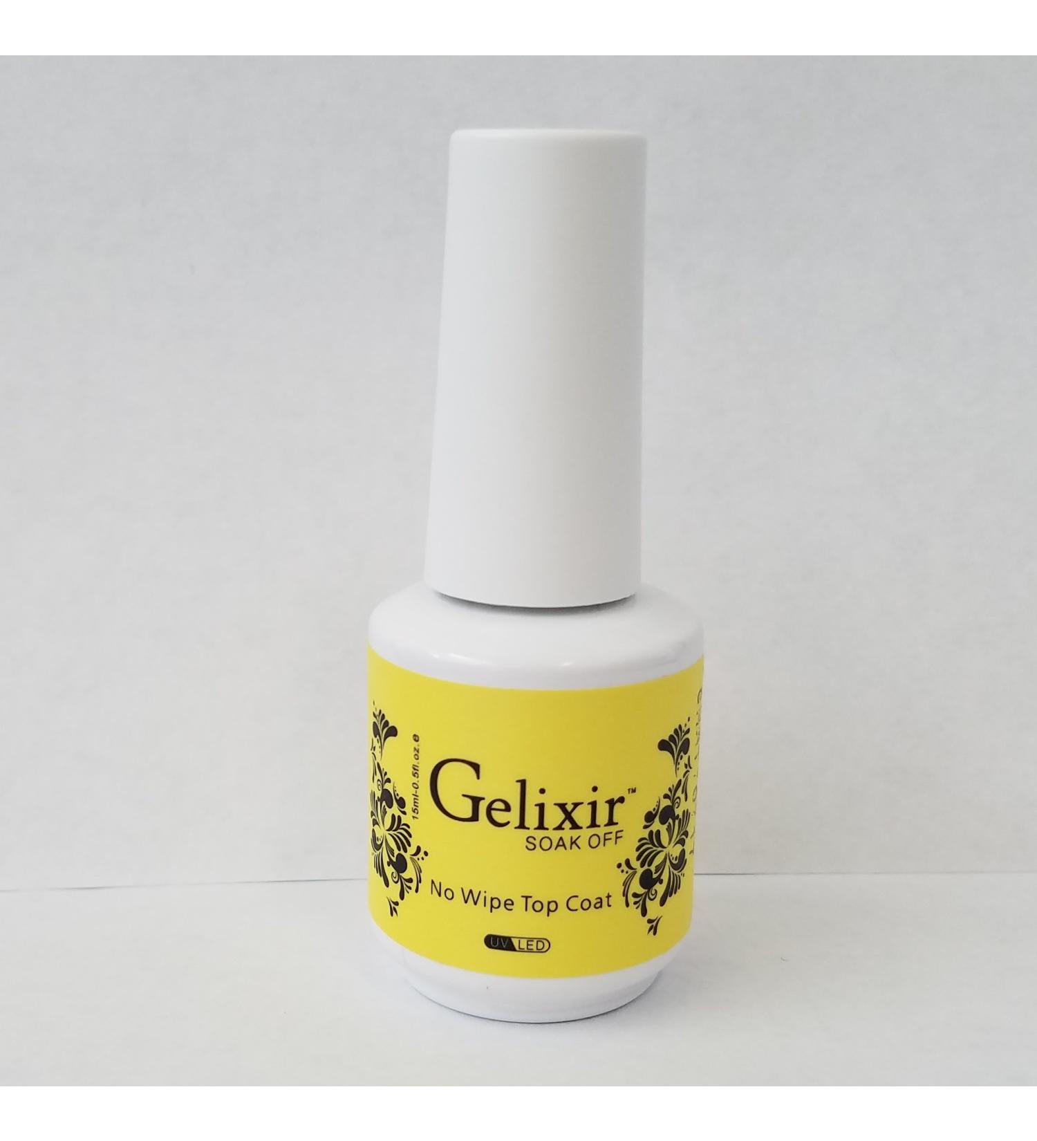 GELIXIR - Soak Off Gel No-wipe Top Coat - .5 Oz / 15 mL