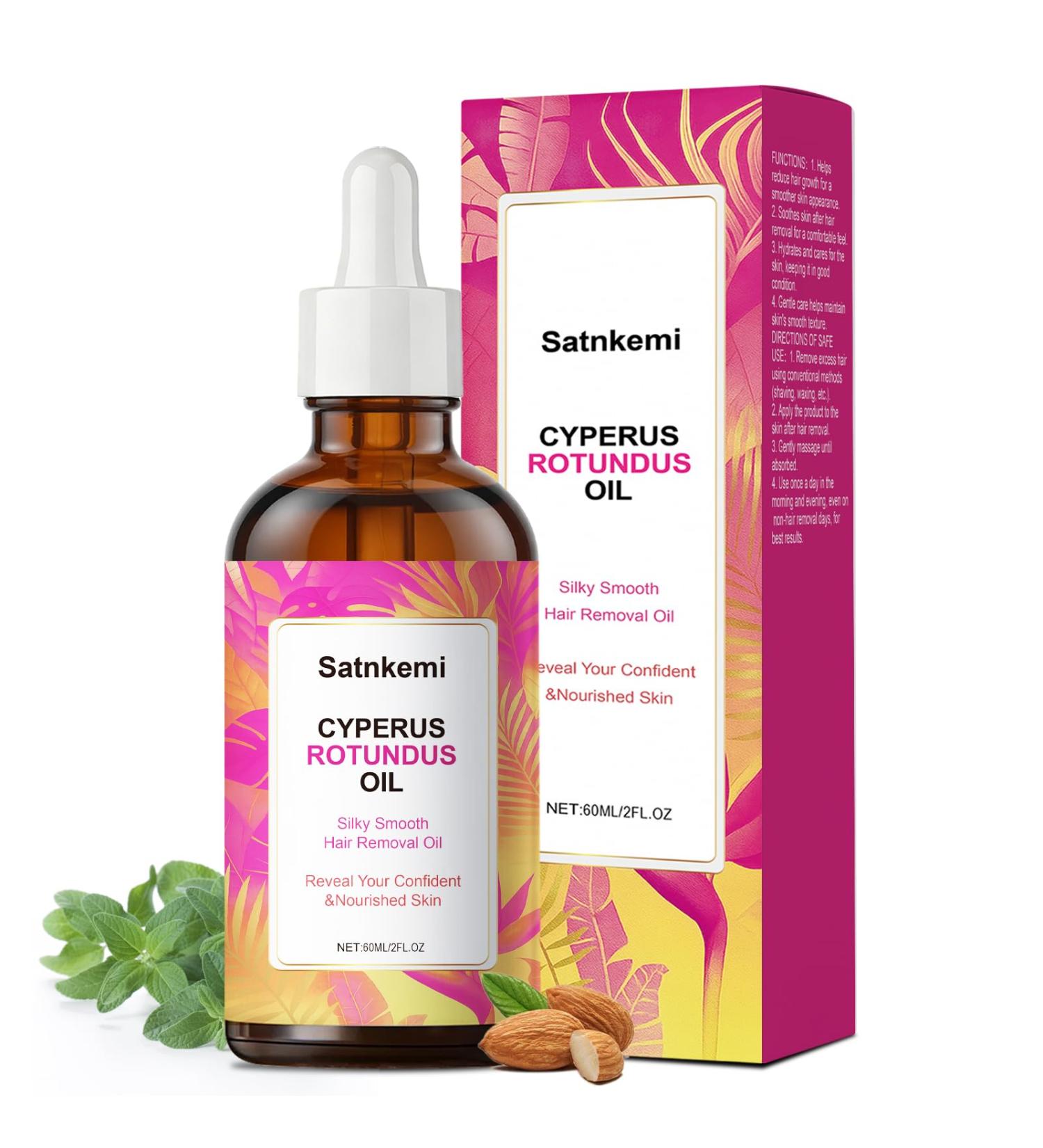 Satnkemi Cyperus Rotundus Oil Reducing Body Hair Growth Gentle and Non-Irritating For All Skin Types Natural ingredients soothing the skin 60mL Cyperus rotundus Hair Removal Essential Oil - Buy Online on GoSupps.com