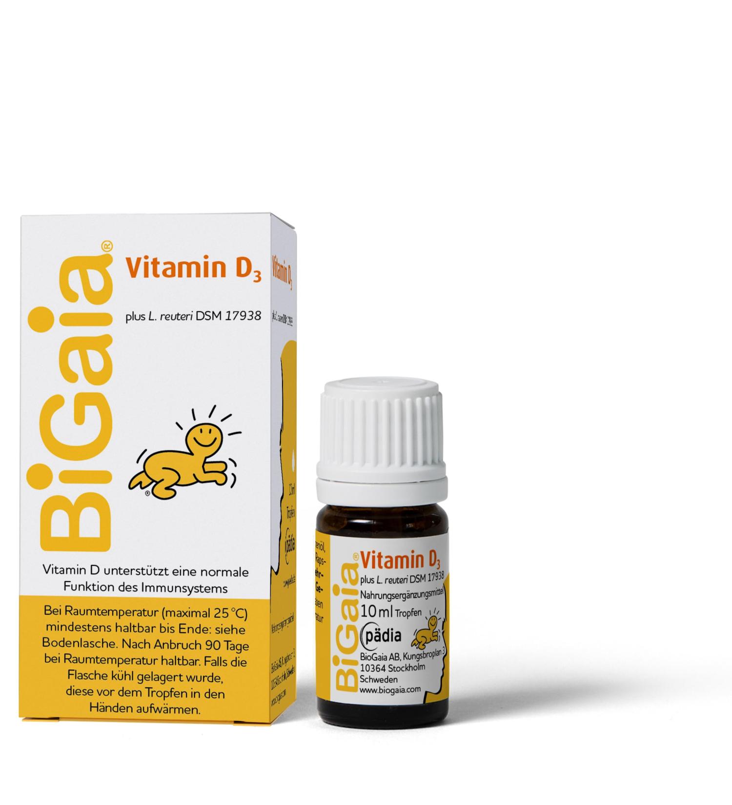 Bigaia Drops + Vitamin D3 for Infants - 10ml | Natural L. Reuteri to Support Intestinal Flora  - Buy Online on GoSupps.com