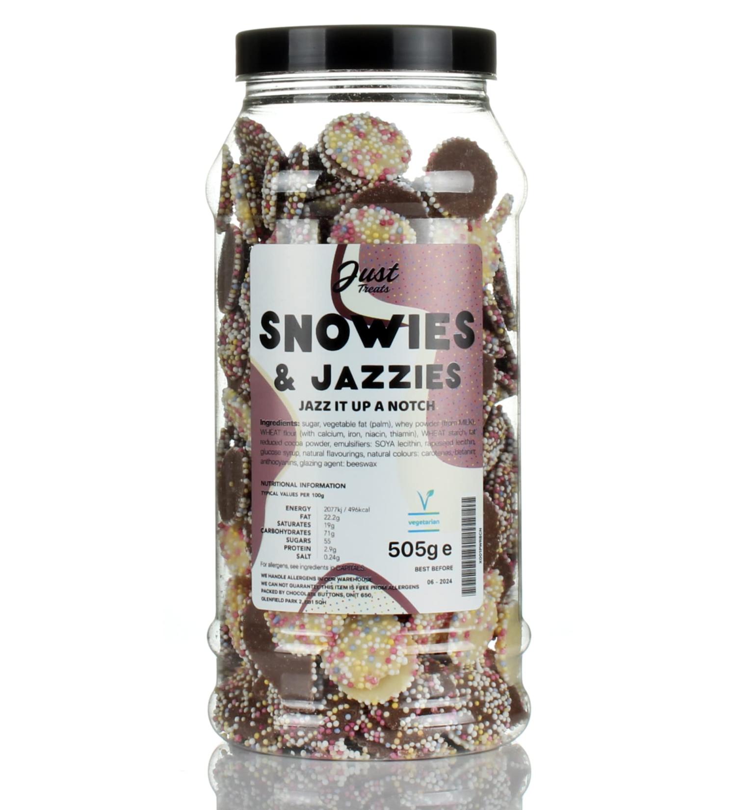 Snowies & Jazzies Gift Jar by Just Treats Sweet Shop Collection