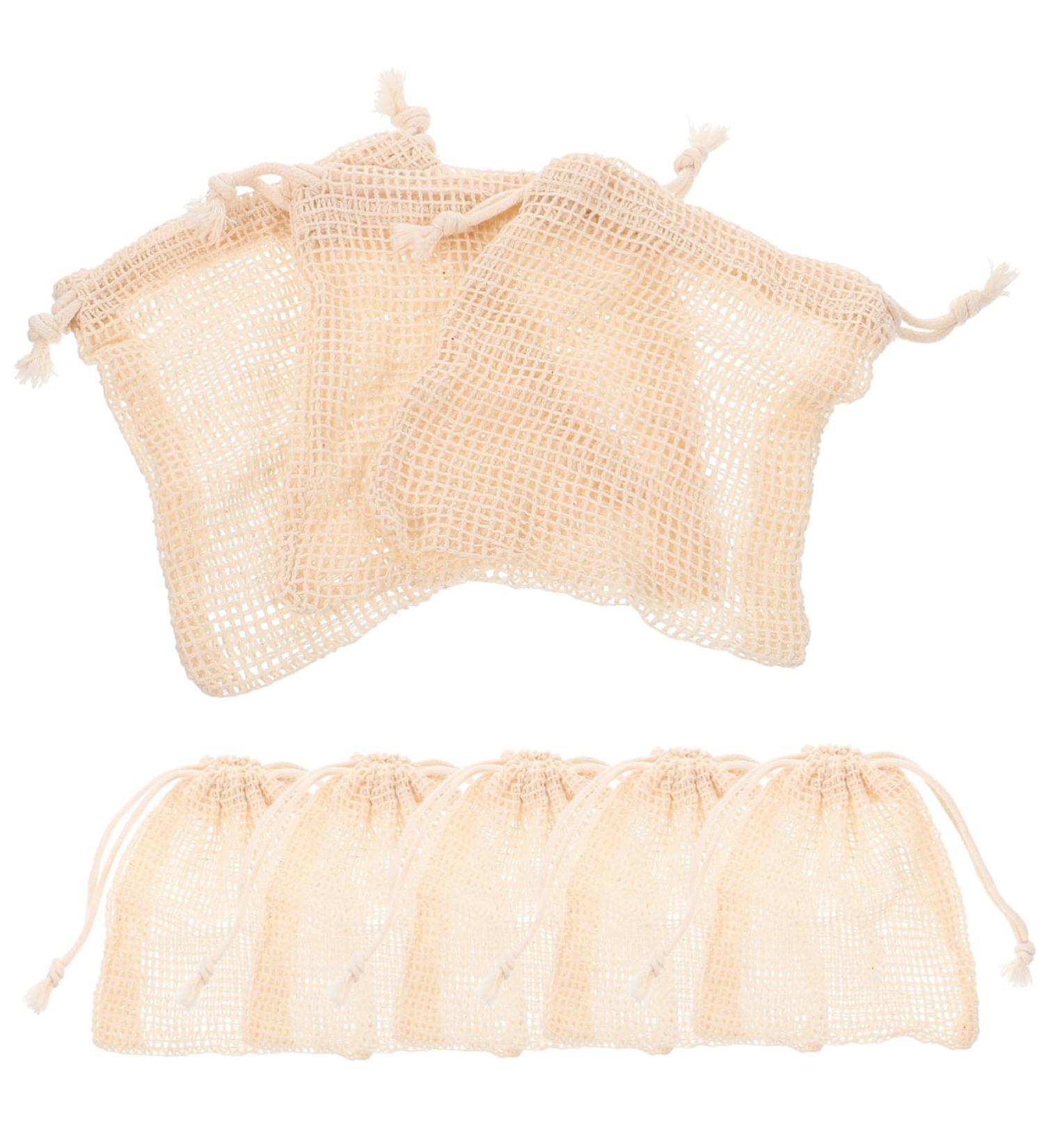Baluue 8pcs Soap Storage Cotton Pouches Soap Net Cotton Linen - Buy Online on GoSupps.com