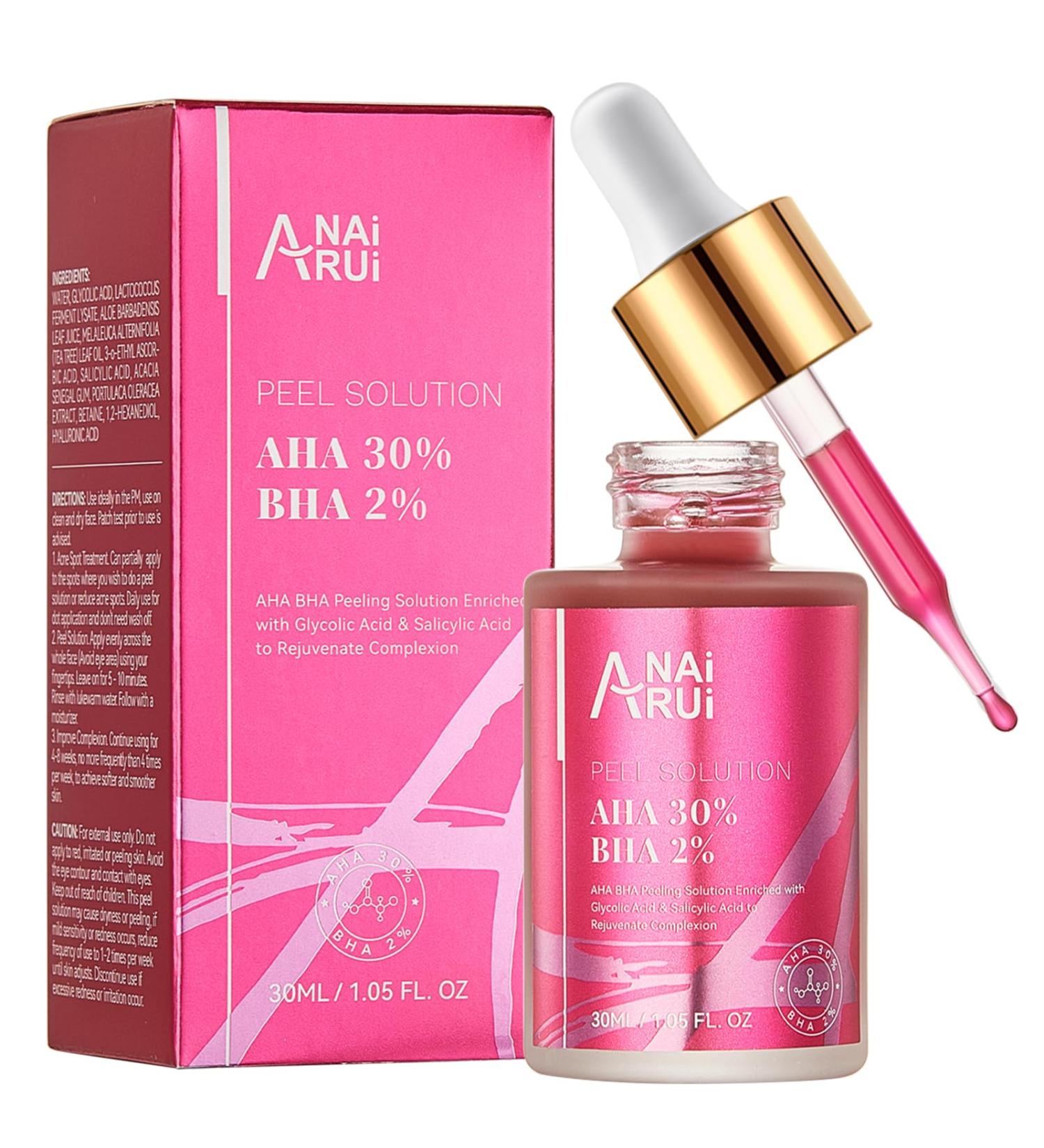 AHA BHA Face Peel - Glycolic Acid 30% + Salicylic Acid 2% Exfoliator | 1 Fl. oz - Intense Skin Renewal for All Skin Types - International Shipping Available - Buy Online on GoSupps.com