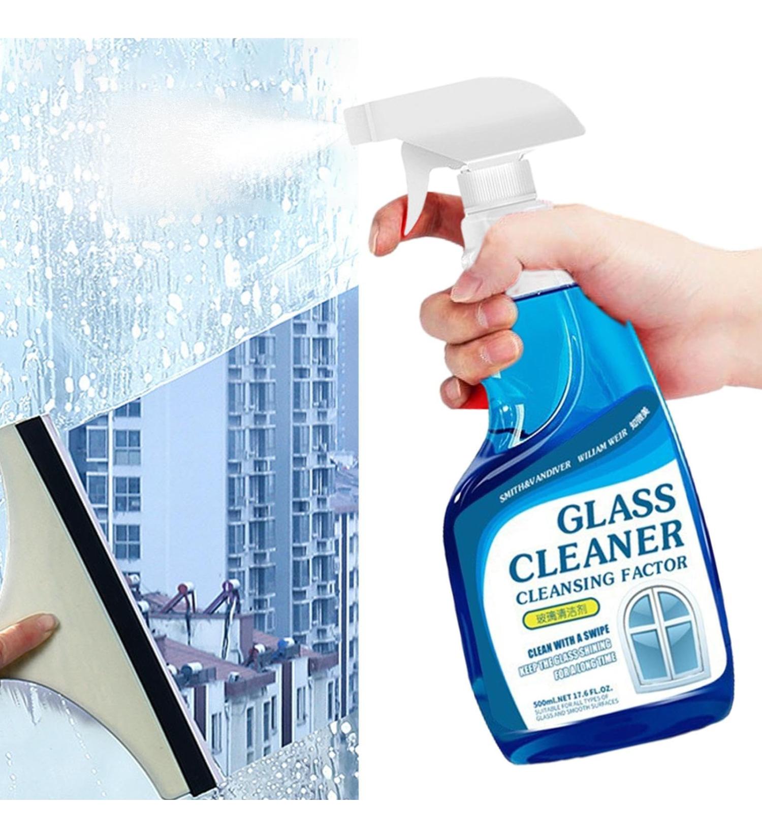 Glass Descaling Cleaner - Powerful Bathroom Glass Descaling Solution for Window | Household Glass Stain Remover for Shower Room Bathroom Living Room Cabinet Thaely - Buy Online on GoSupps.com