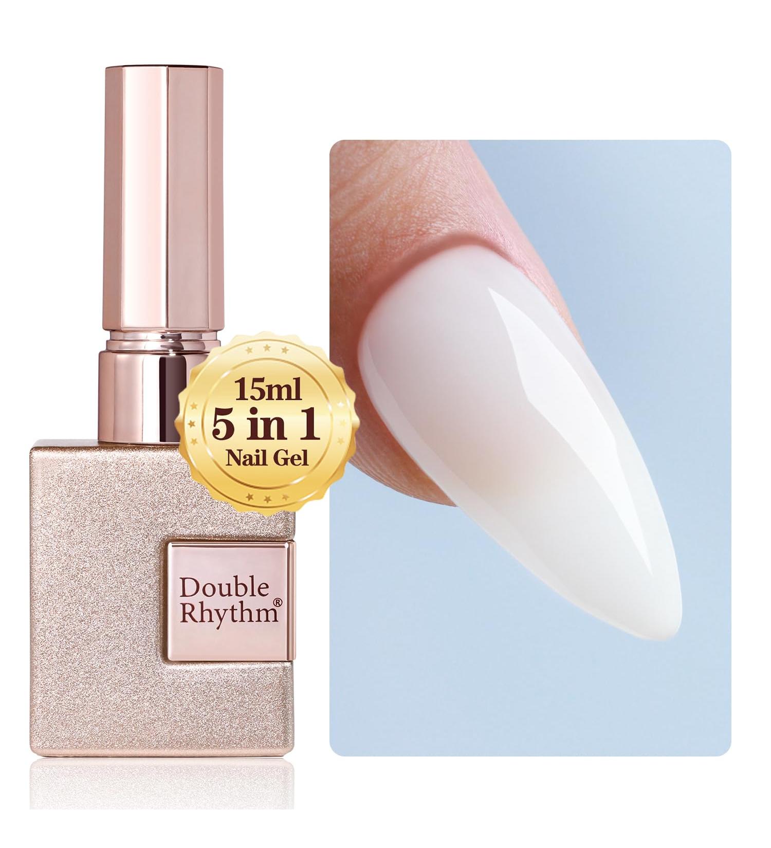 Double Rhythm 0.52Oz Nail Strengthener Gel Polish - Milky White Builder for Strong Nail Extensions & Hard Structure - Buy Online on GoSupps.com