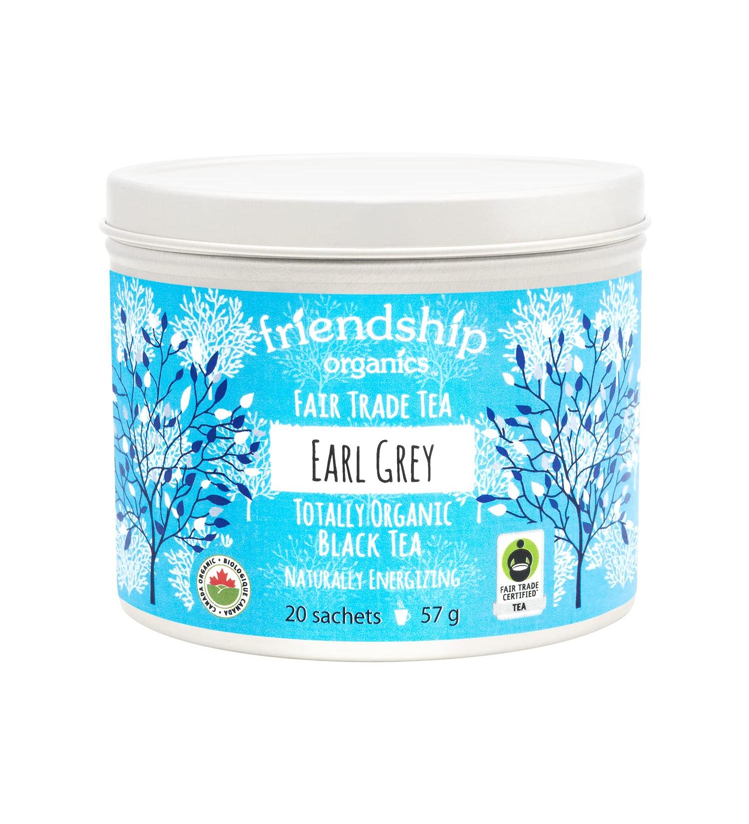 Friendship Organics Earl Grey Tea Bags Organic and Fair Trade Black Tea 20 Count - Buy Online on GoSupps.com