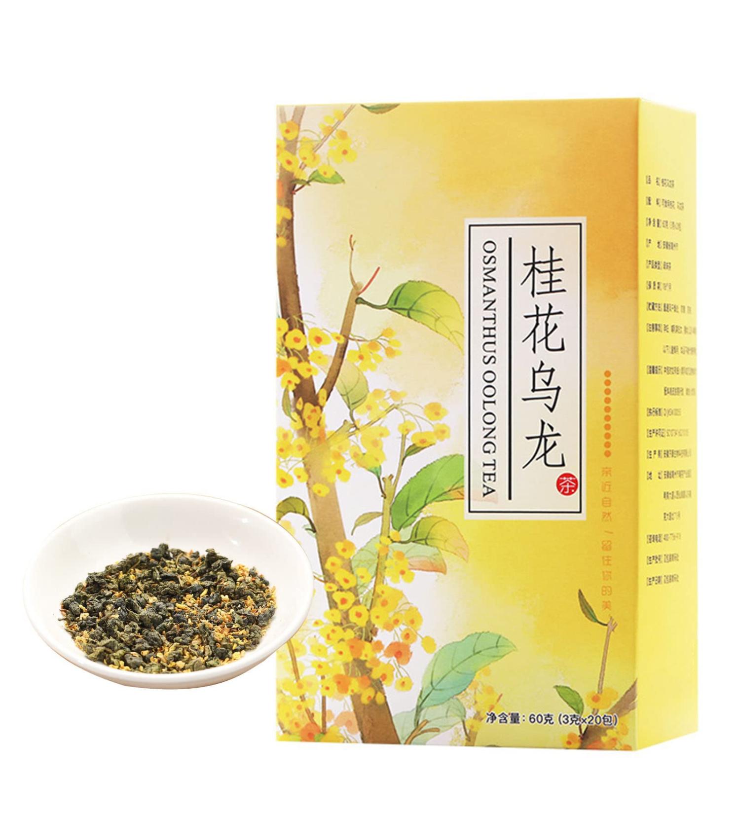 plplaaoo Leaf Tea Natural Leaf Naturally Caffeine-free 20 Count Tea Oolong Osmanthus Fragrans Flower Leaves Triangle Bag for Home Office Eyes Brighten Liver Cleanse Tea tea camomile Tea Tea Pack - Buy Online on GoSupps.com