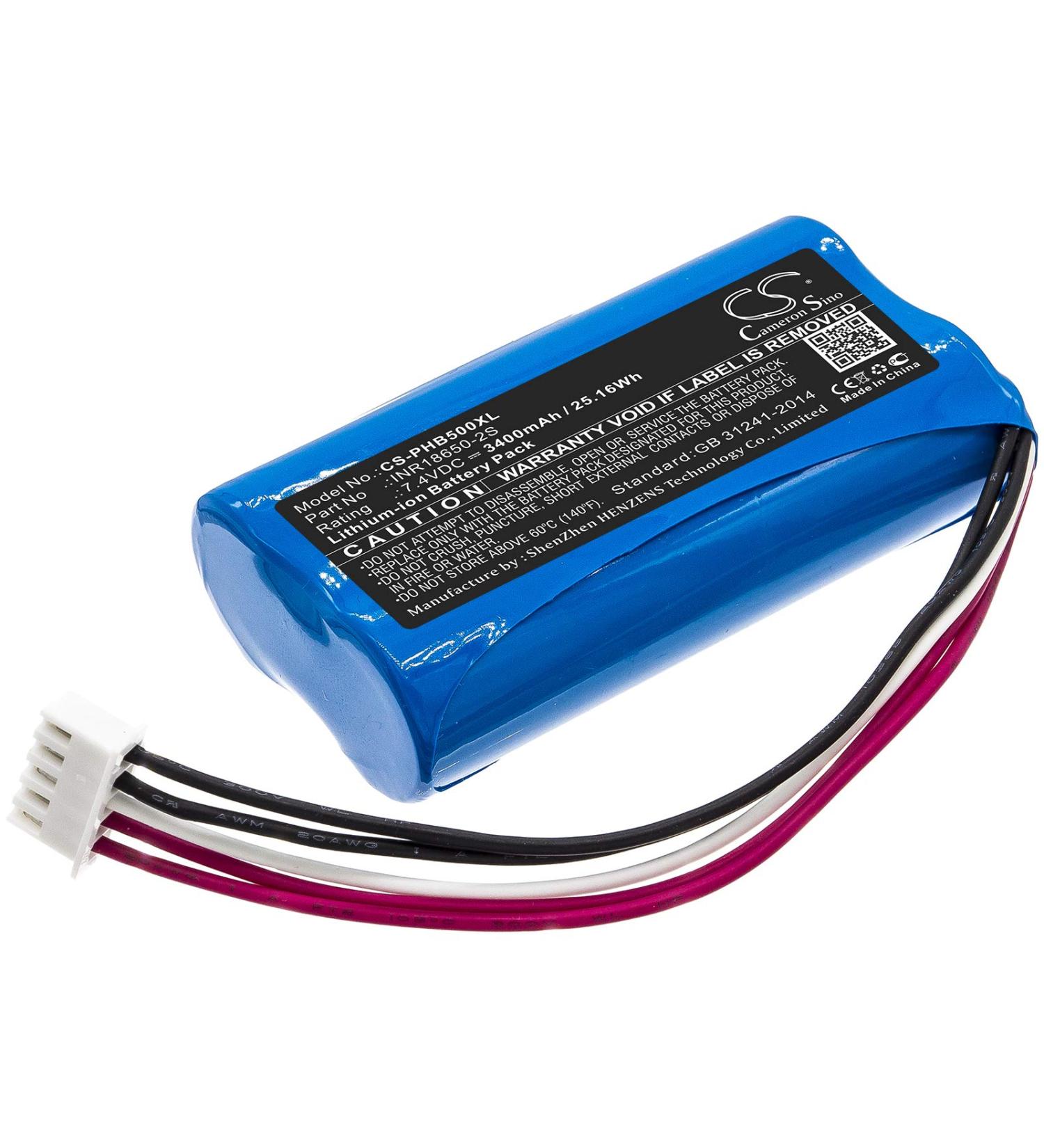 7.4V 3400mAh INR18650-2S Battery Replacement for ShoqBox SB500M | International Shipping Available - Buy Online on GoSupps.com