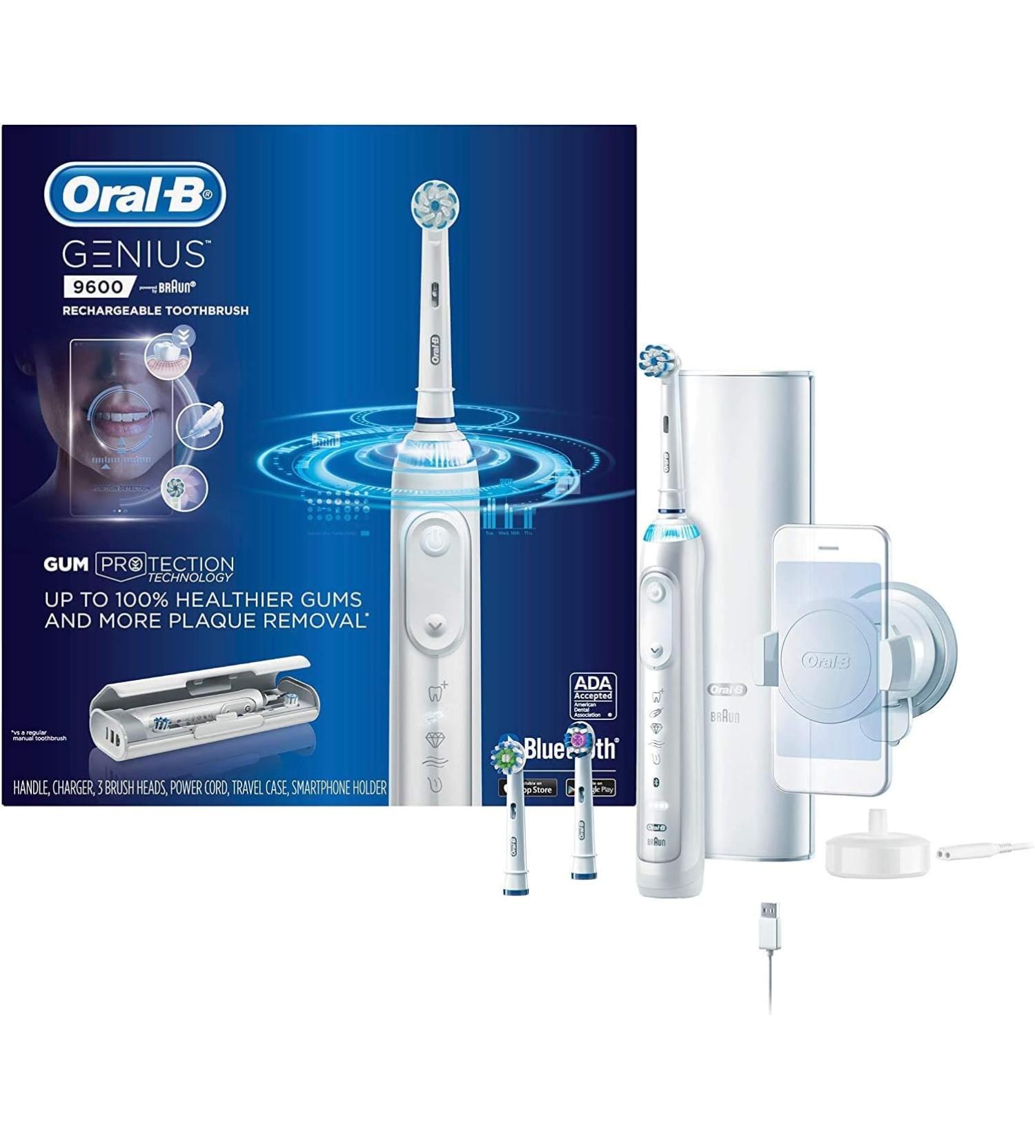 Oral-B Genius 9600 Electric Toothbrush - White | Top-rated dental care tool - Buy Online on GoSupps.com