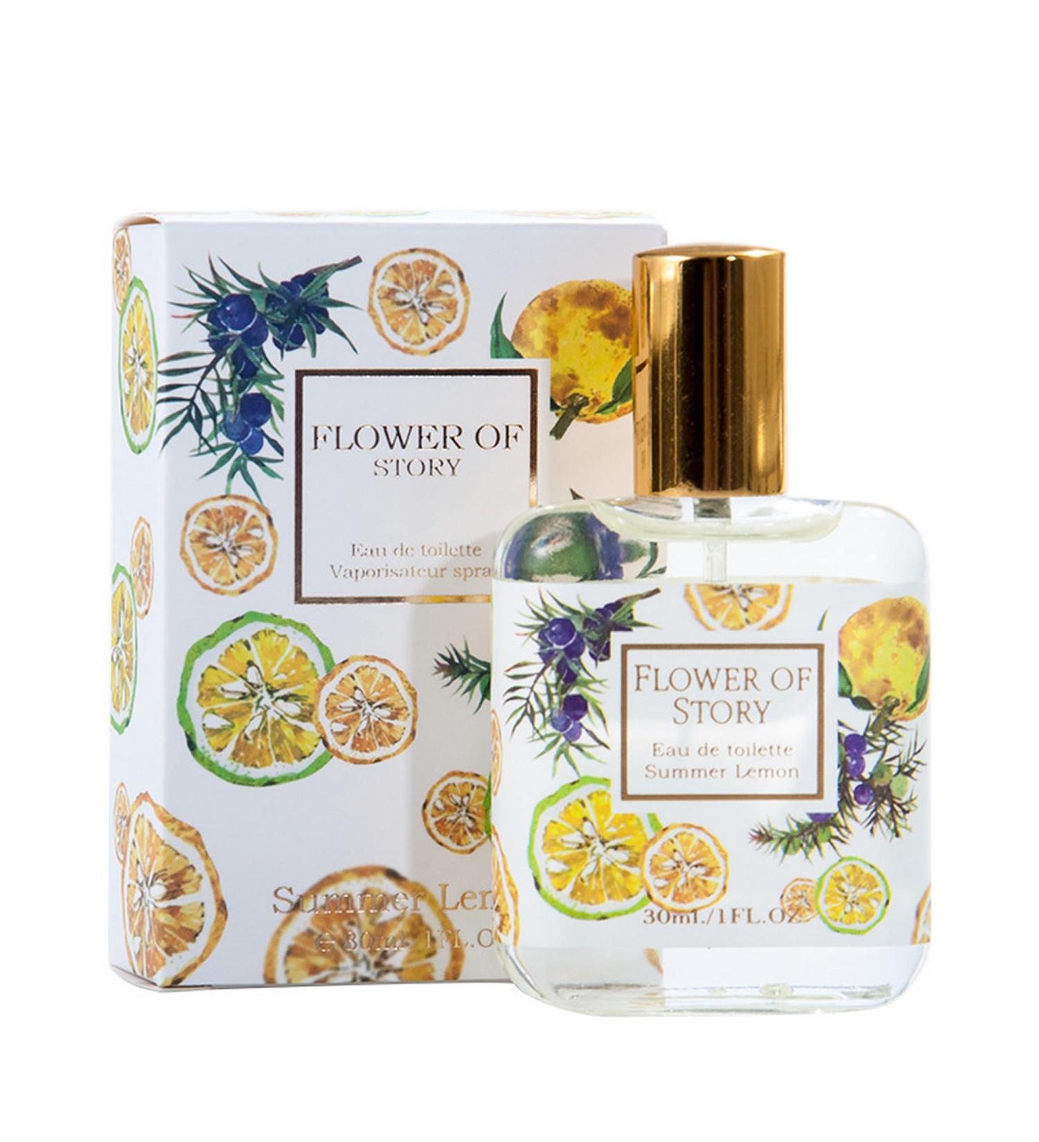 Flower Story Girl Student Perfume Fruit Fragrance Fresh Fragrance Fresh Maiden Natural Lasting Eau de Toilette 1 Fl Oz (30ml lemon) 1 Ounce (Pack of 1) Lemon