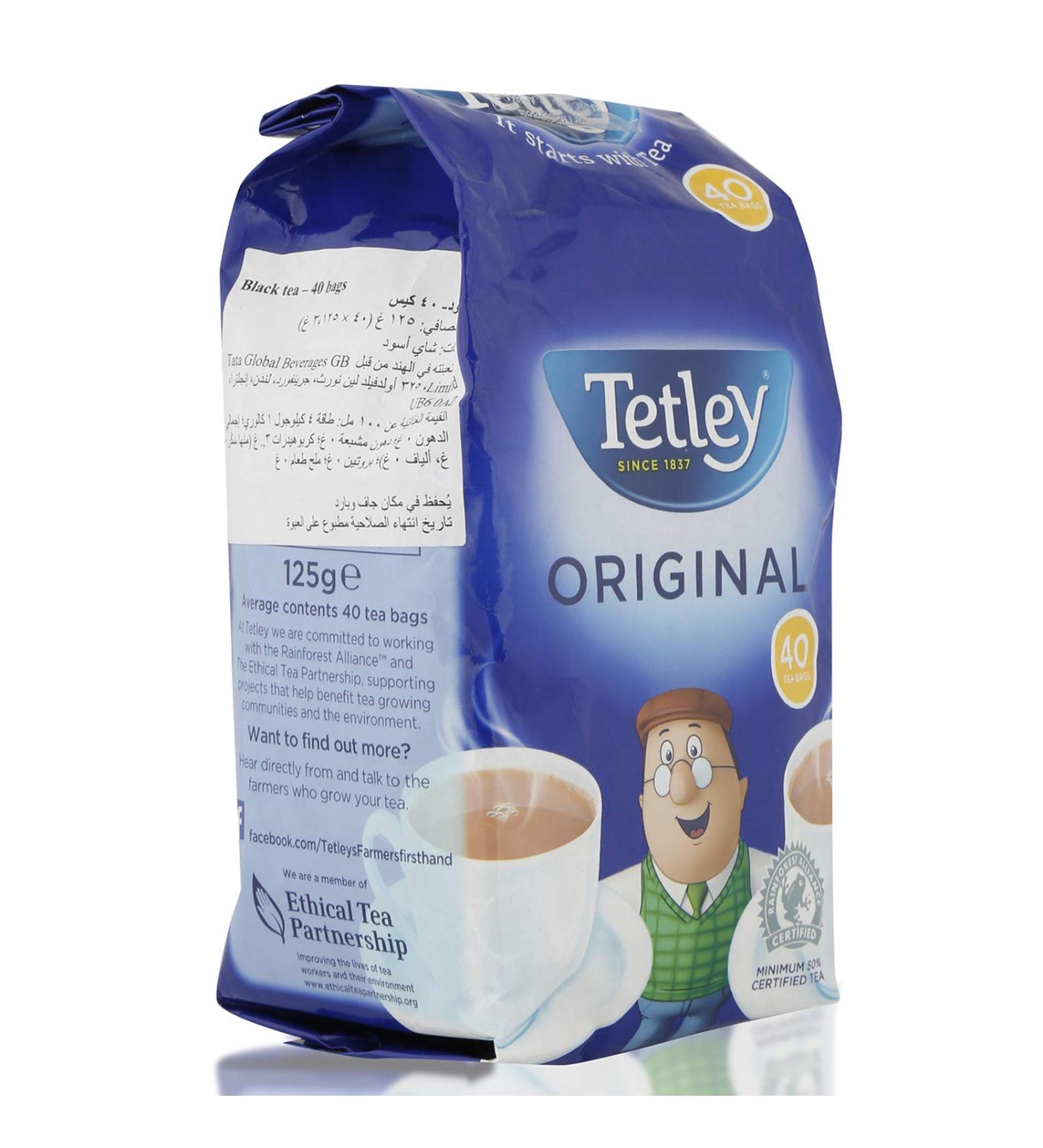 Tetley Original Tea Bags - 40 Count Pack of 1 - Classic Blend for a Perfect Brew - Buy Online on GoSupps.com