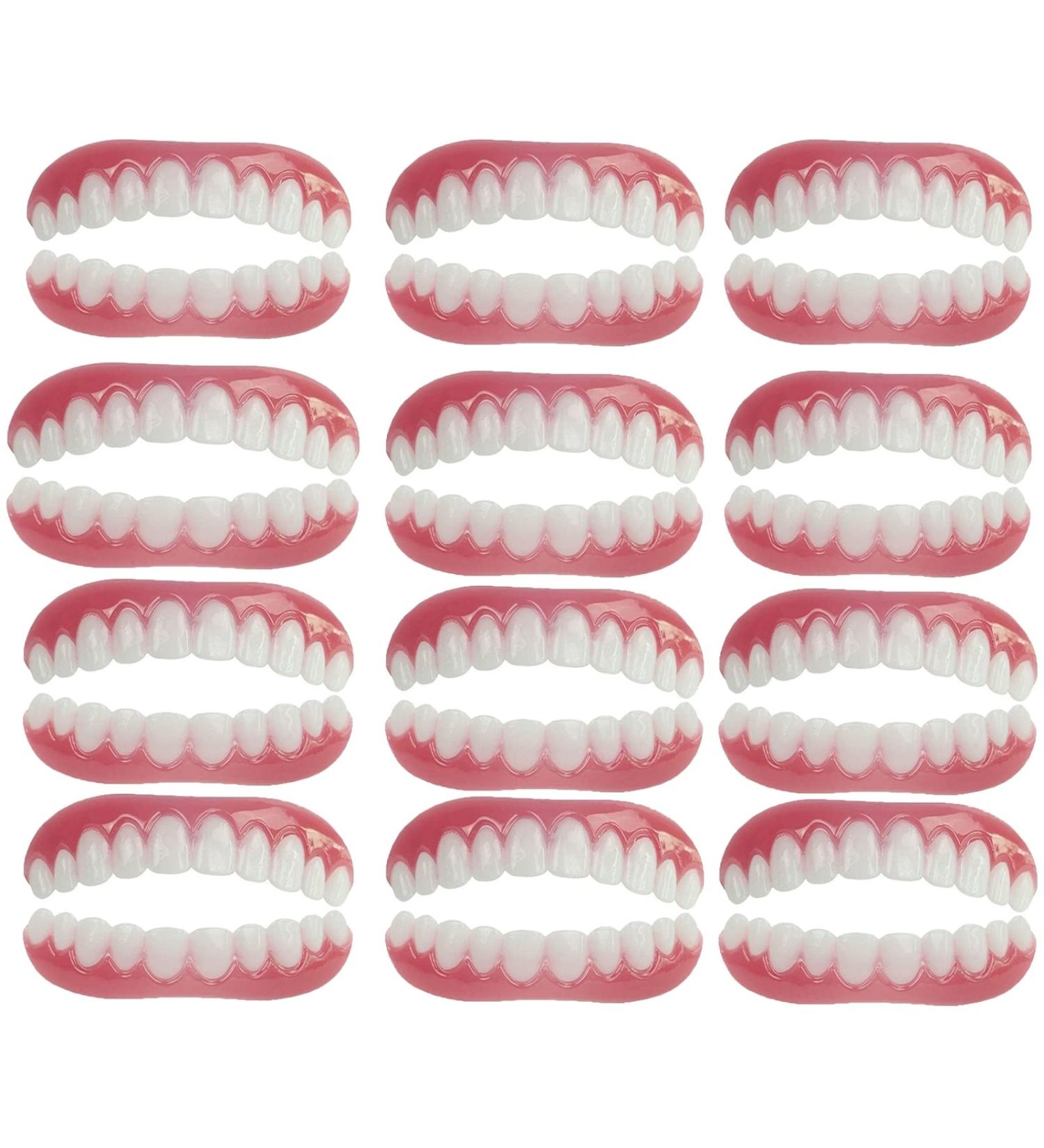 Mxrfactory Dentures Pebble Gel Smile Veneer - Comfort Fit Flex Veneers for Perfect Smile - 12 Pairs for Men & Women - Buy Online on GoSupps.com